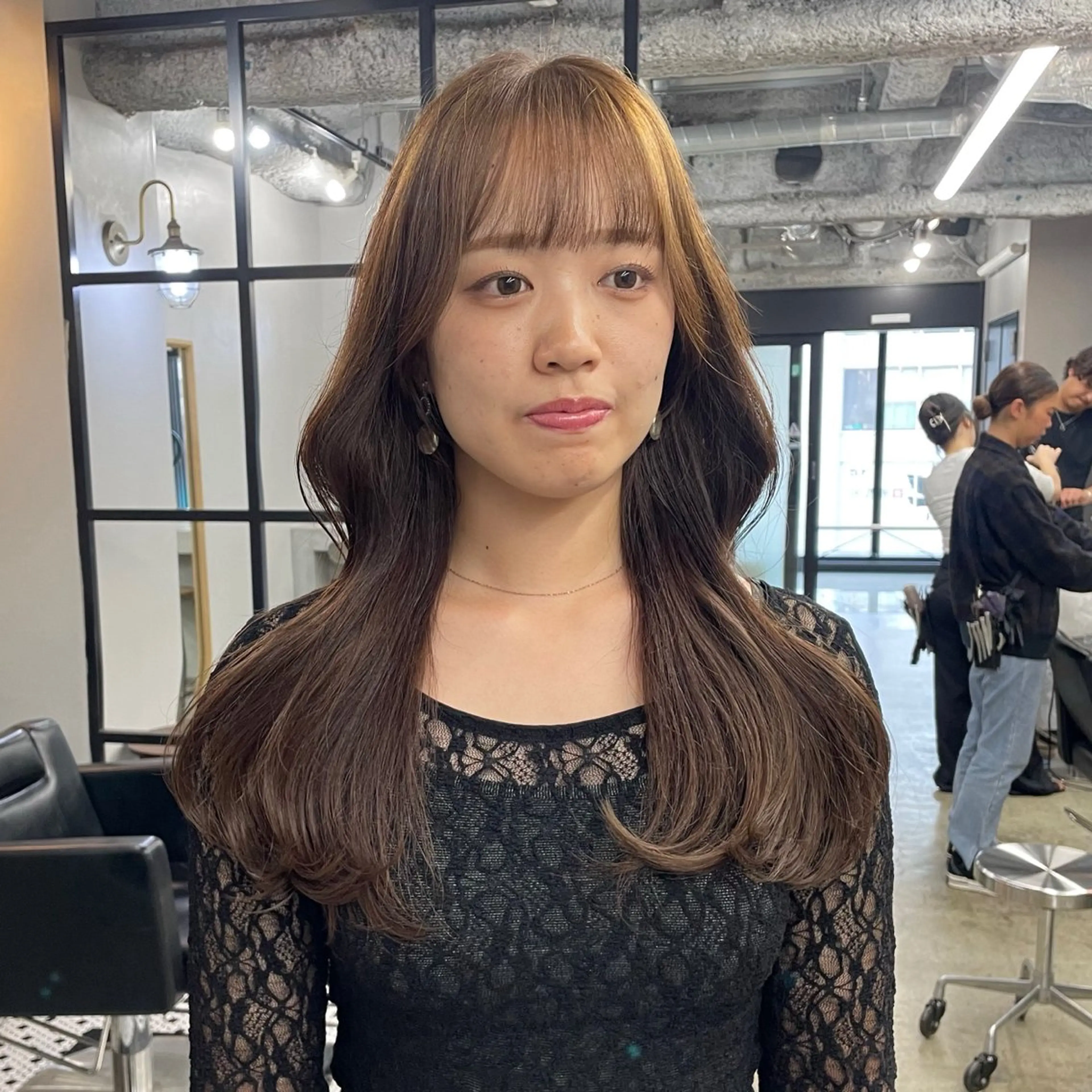 ロング カラー 新宿/韓国ヘア/ 髪質改善ストレートのヘアスタイル