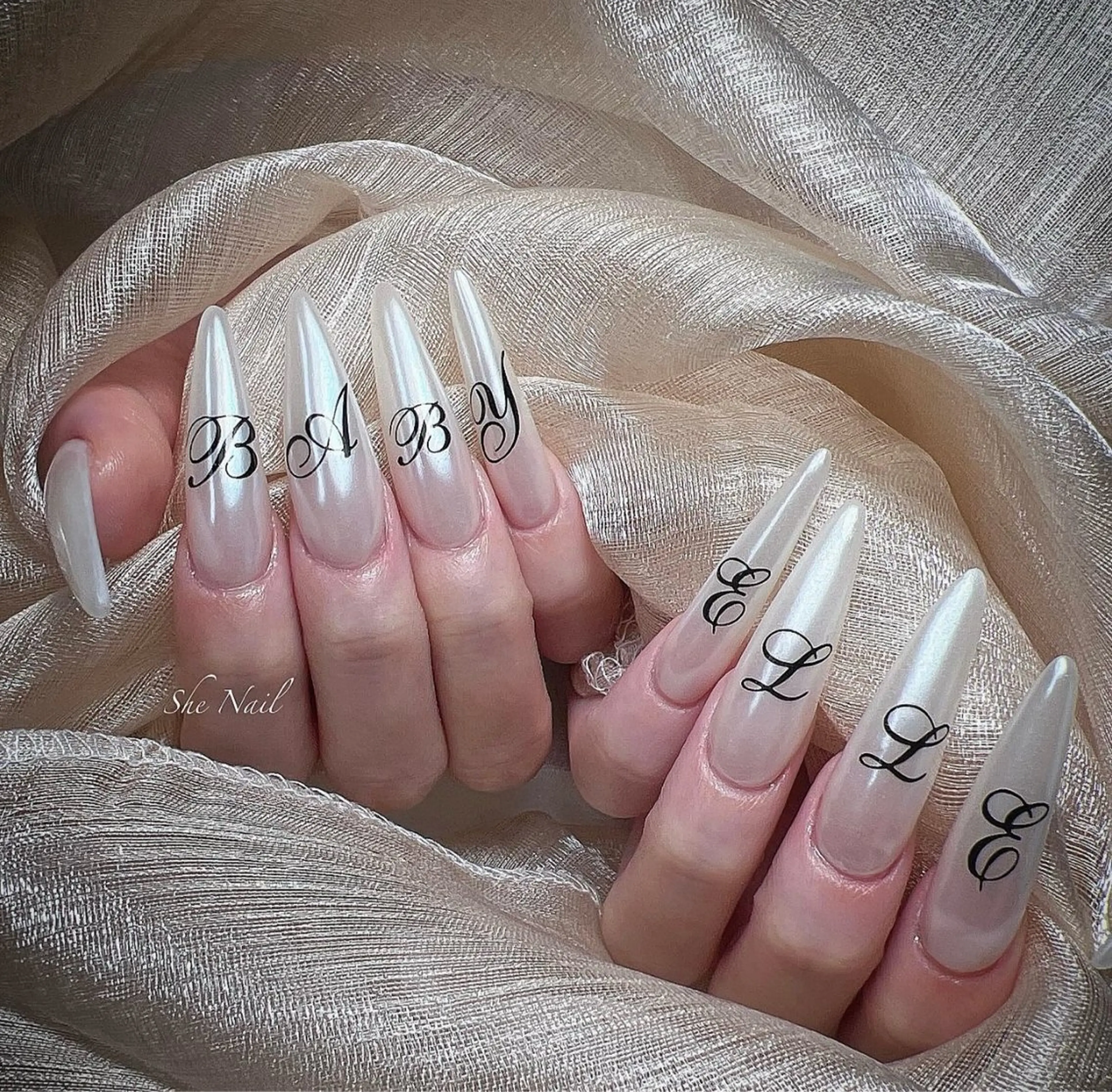 ネイル ロングネイル 春ネイル ネイルチップ ワンホンネイル She   Nail所属・ISA_ BELLAのネイルデザイン