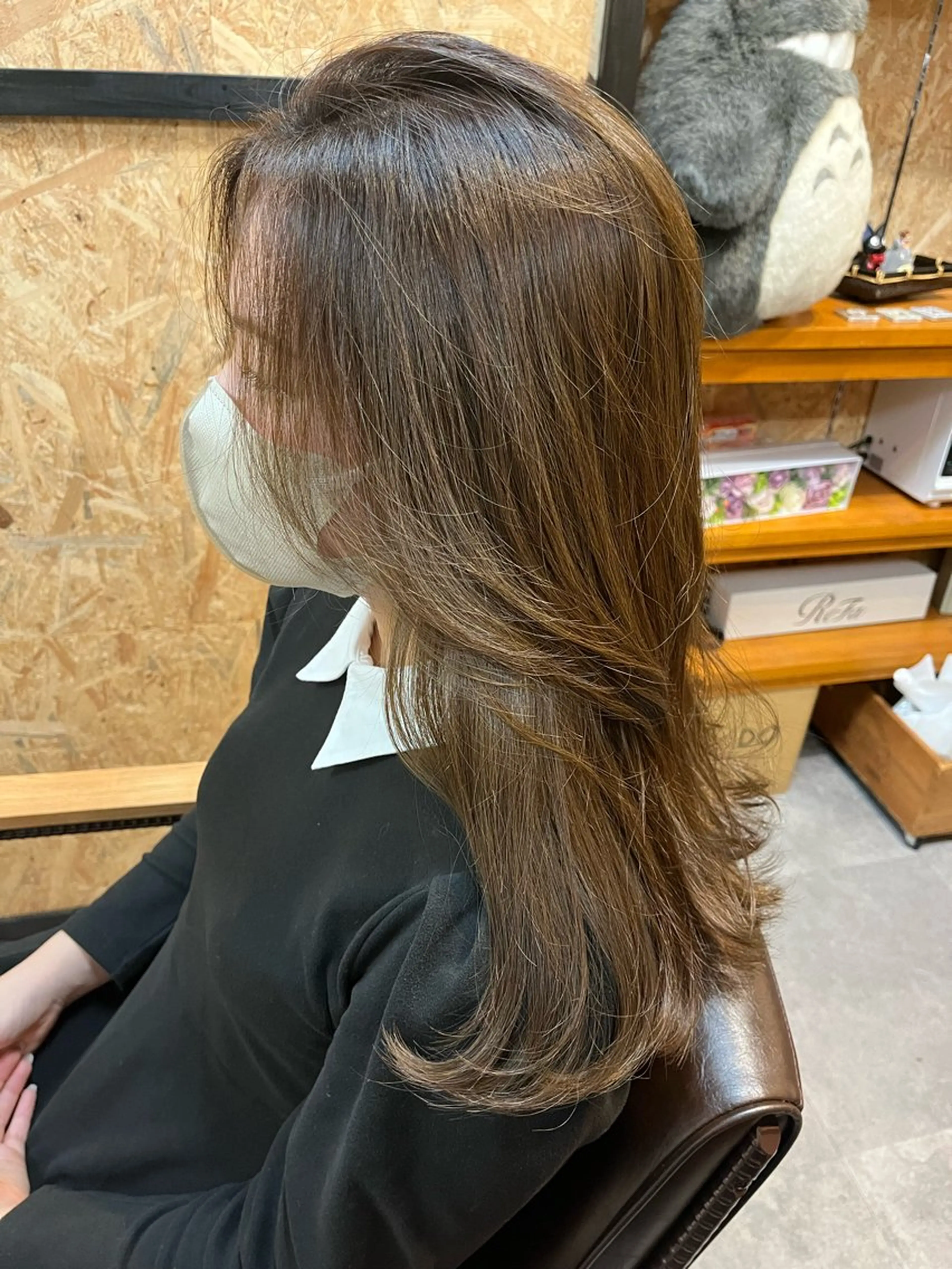 セミロング カット ヘアカラー トリートメント 庄内＊三国baron ANJUのヘアスタイル