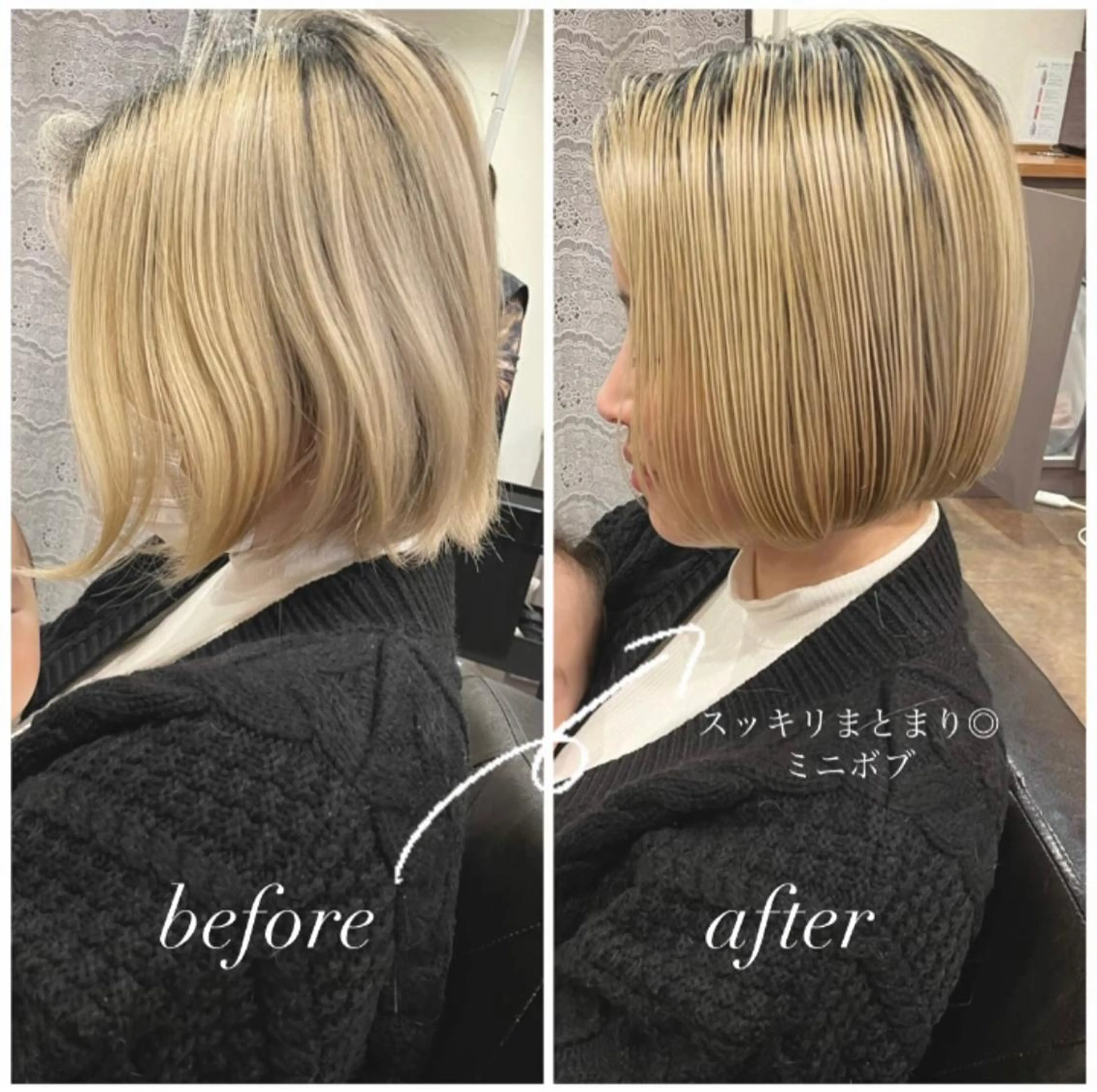 ショート ボブ カット 北九州美容室 🕊️わかな✂︎のヘアスタイル