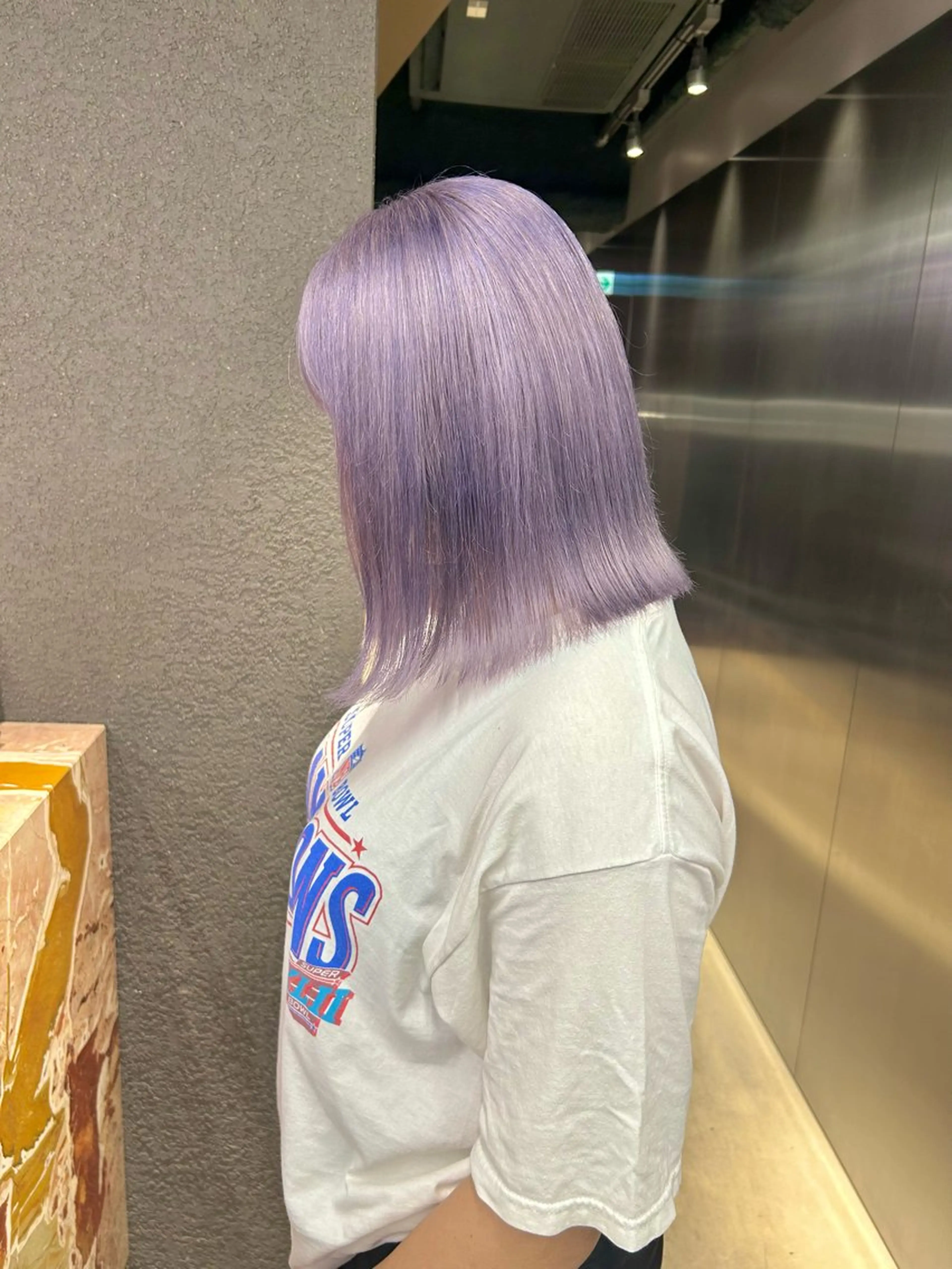 ミディアム カラー ブリーチ ラベンダーカラー ✅ケアブリーチ✅ トヨオカ ノブヒデのヘアスタイル