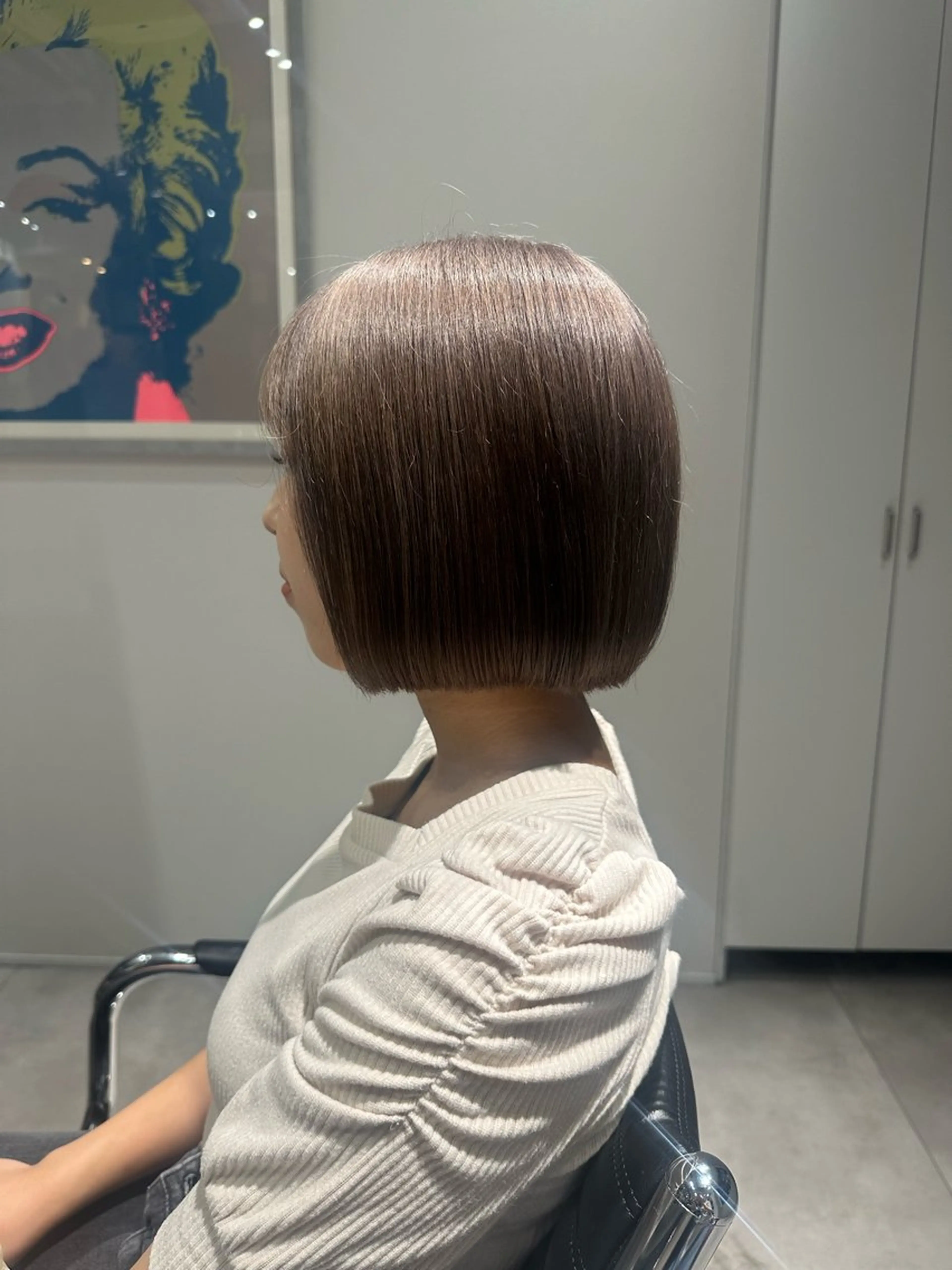 ショート カラー ベージュカラー ボブ sau.所属・kano🌈 ボブ/レイヤーのヘアスタイル