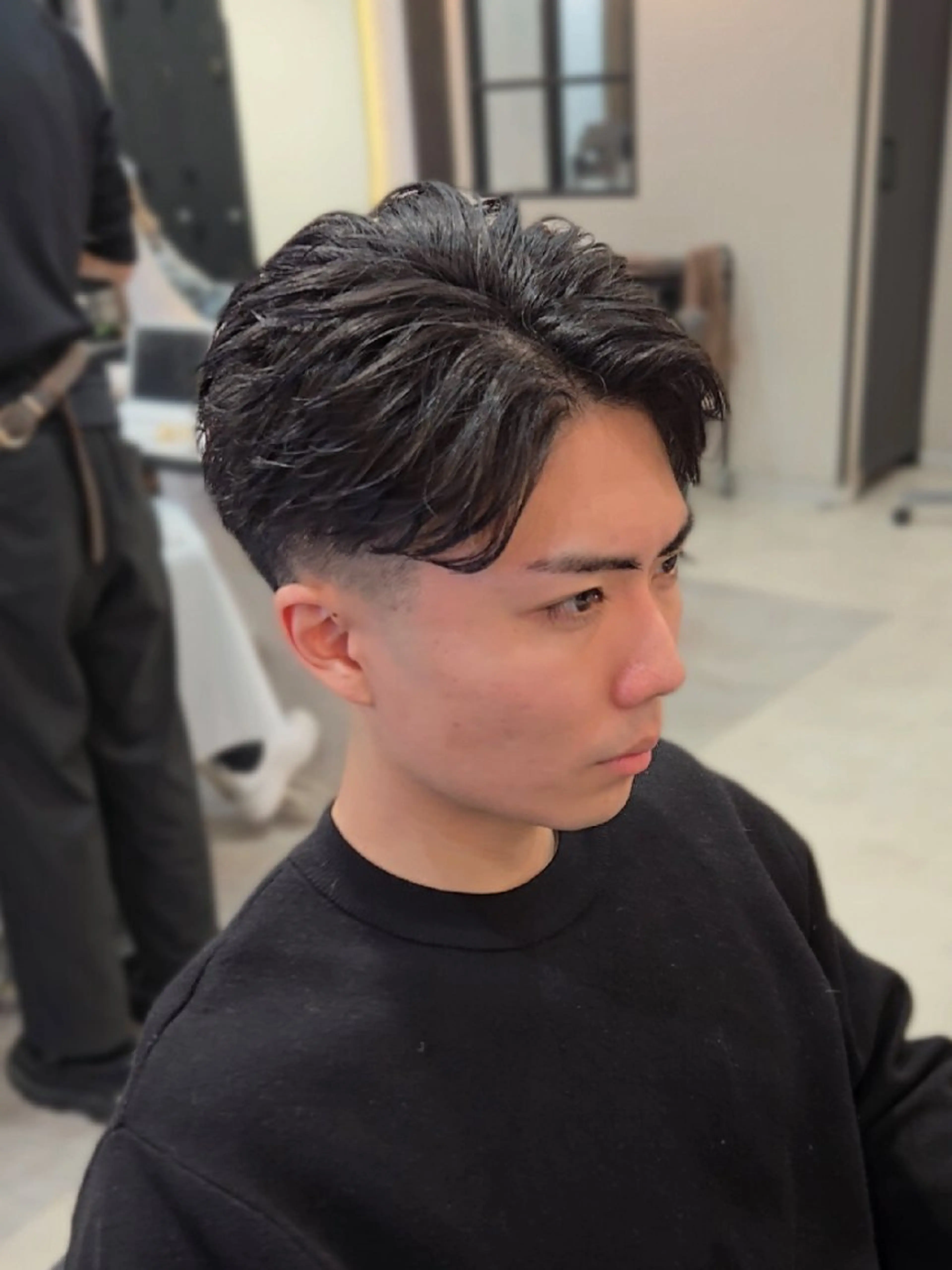 ショート メンズ オールバック ショートヘア カット ヘアセット Lapis 名古屋駅前店所属・LEN名古屋/パーマ 海外ヘア/メンズ特化のヘアスタイル