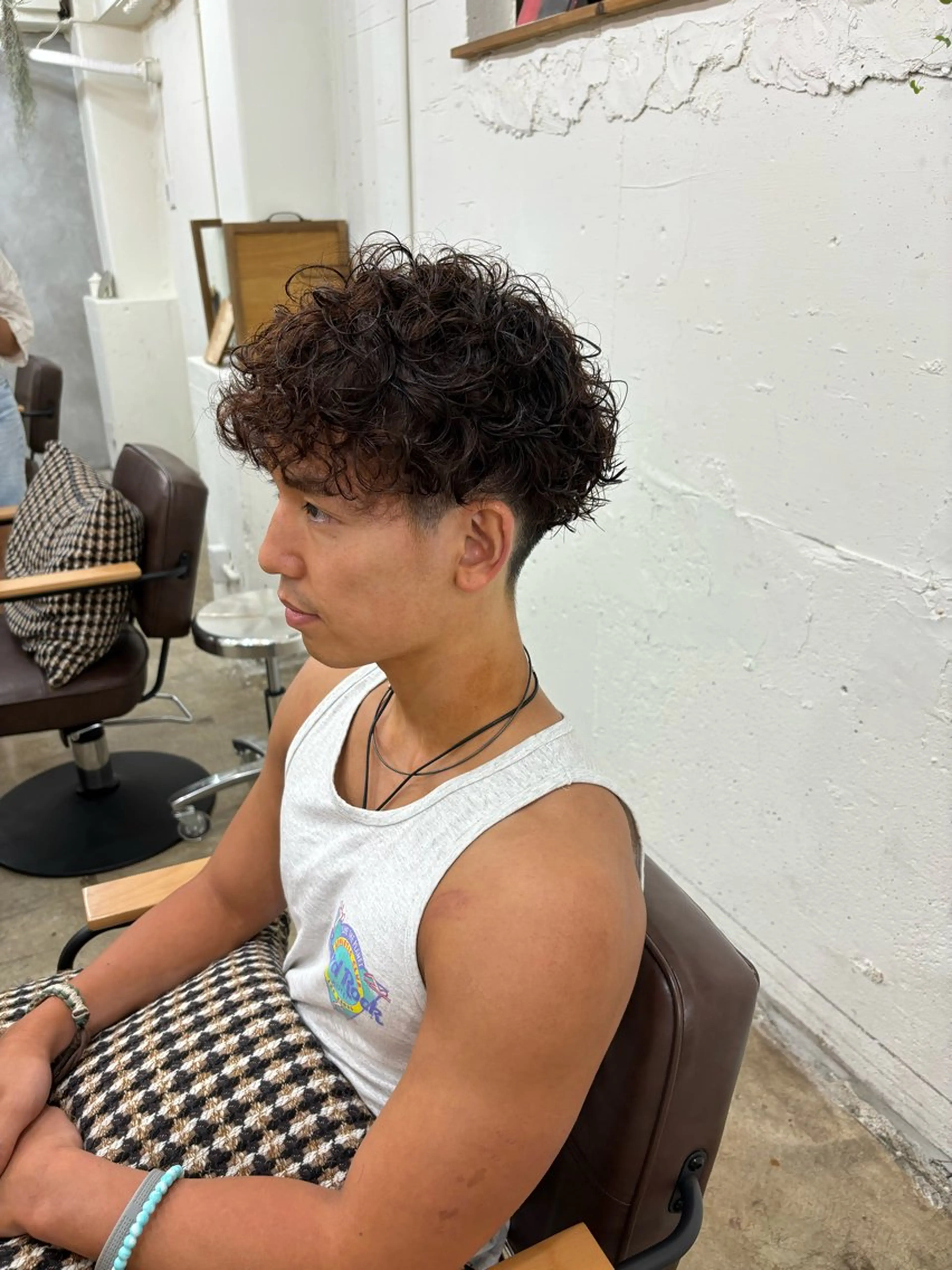 ショート パーマ メンズ メンズパーマ 刈り上げ カット パーマ CIEN所属・ayano🫧 《CIEN》のヘアスタイル