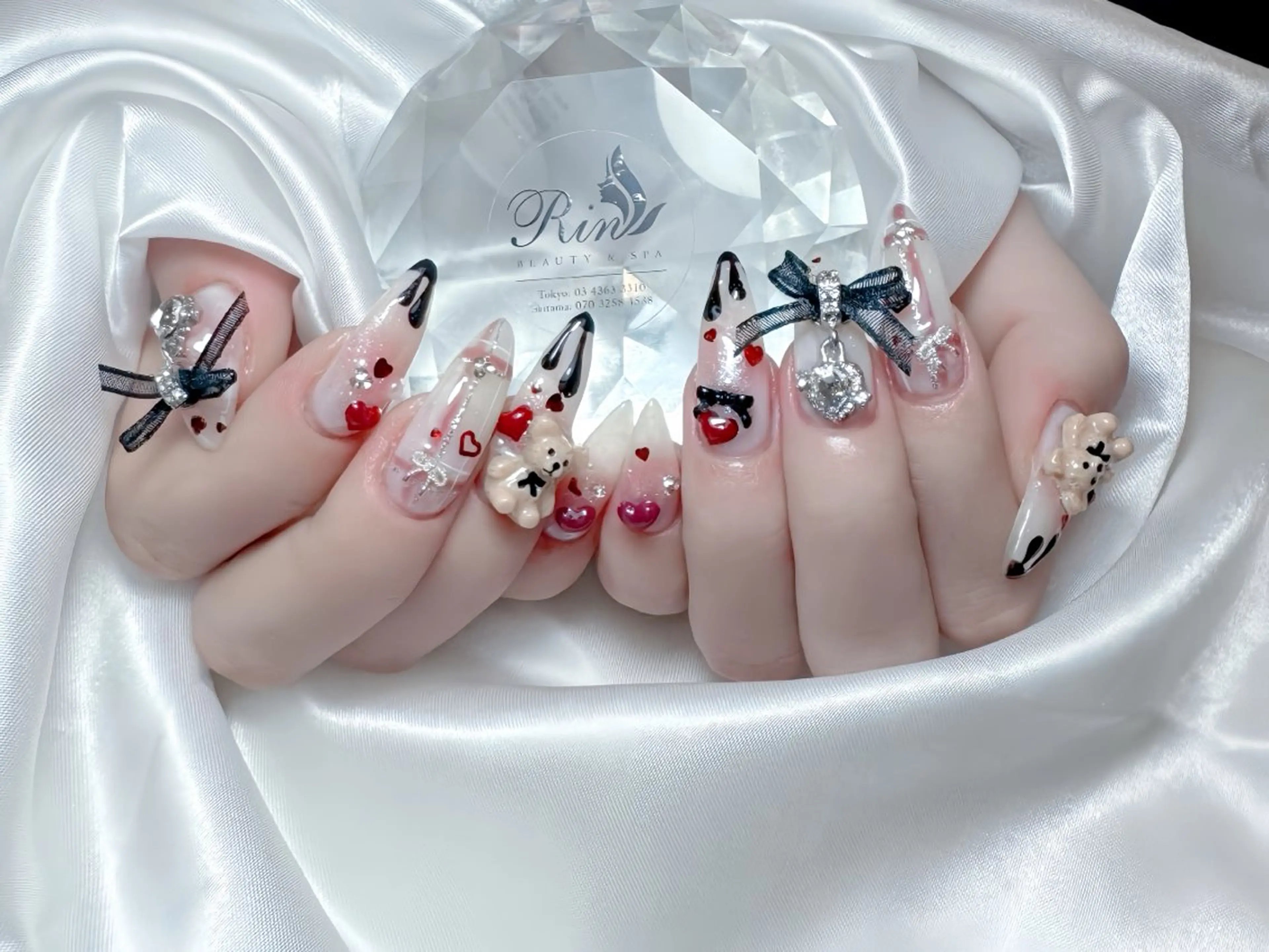 ネイル アートネイル ロングネイル ニュアンスネイル スカルプネイル ネイルチップ ハンドネイル Rin Nail 新大久保店のネイルデザイン