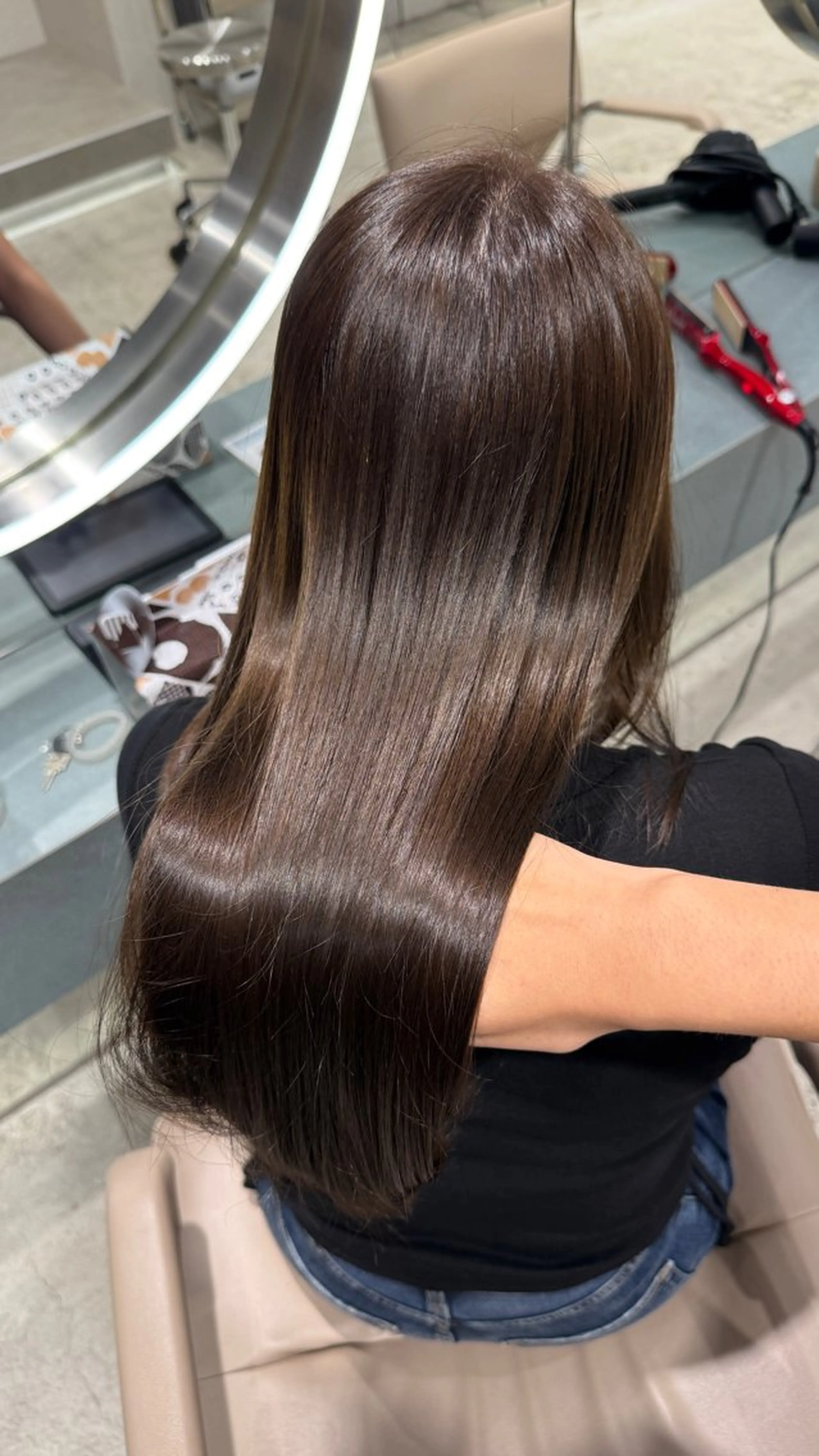 ロング カラー せな立川レディース メンズカットモデルのヘアスタイル