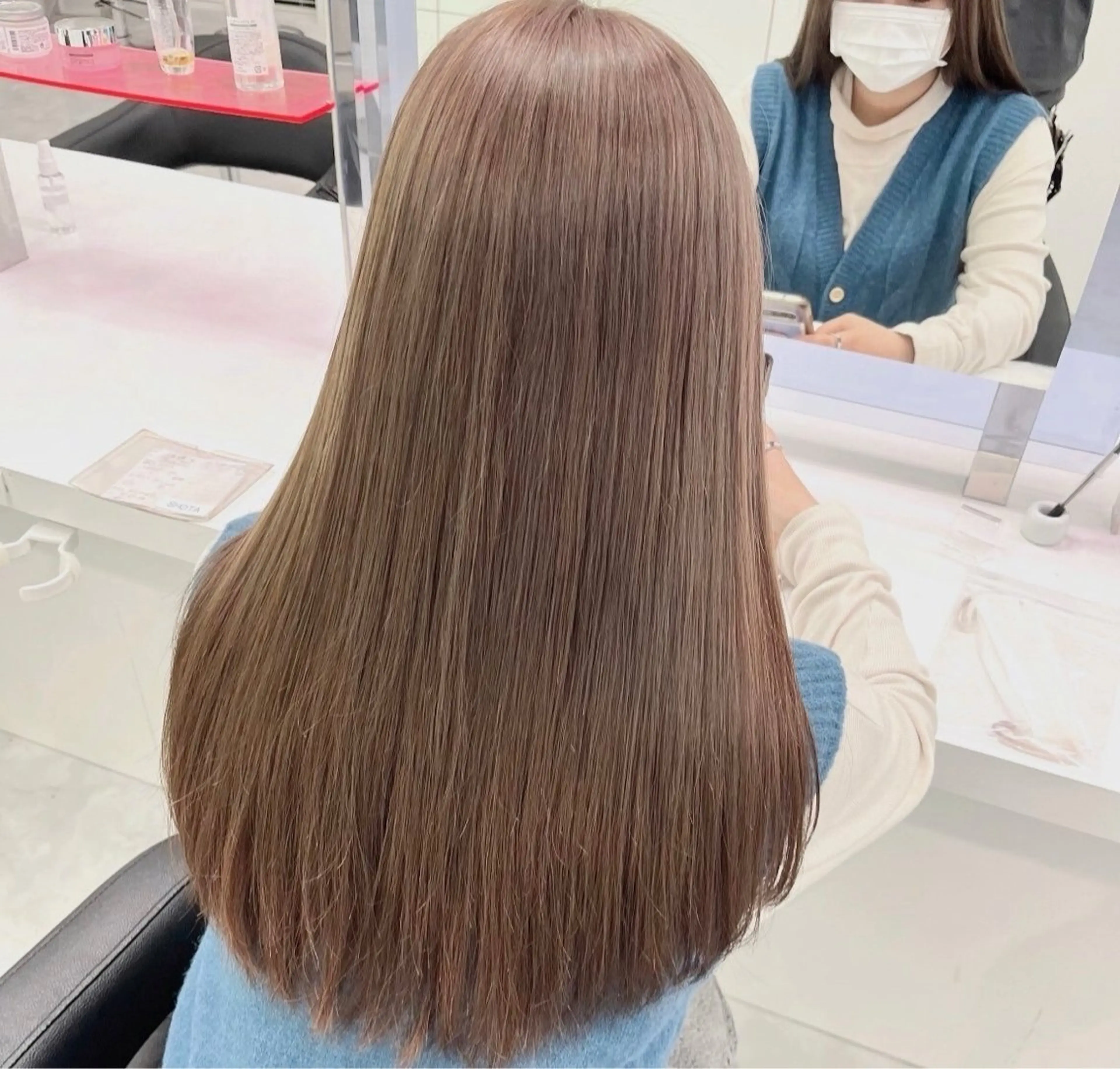 カラー カット ヘアカラー 透明感ハイトーン/ ベージュ/りくとのヘアスタイル