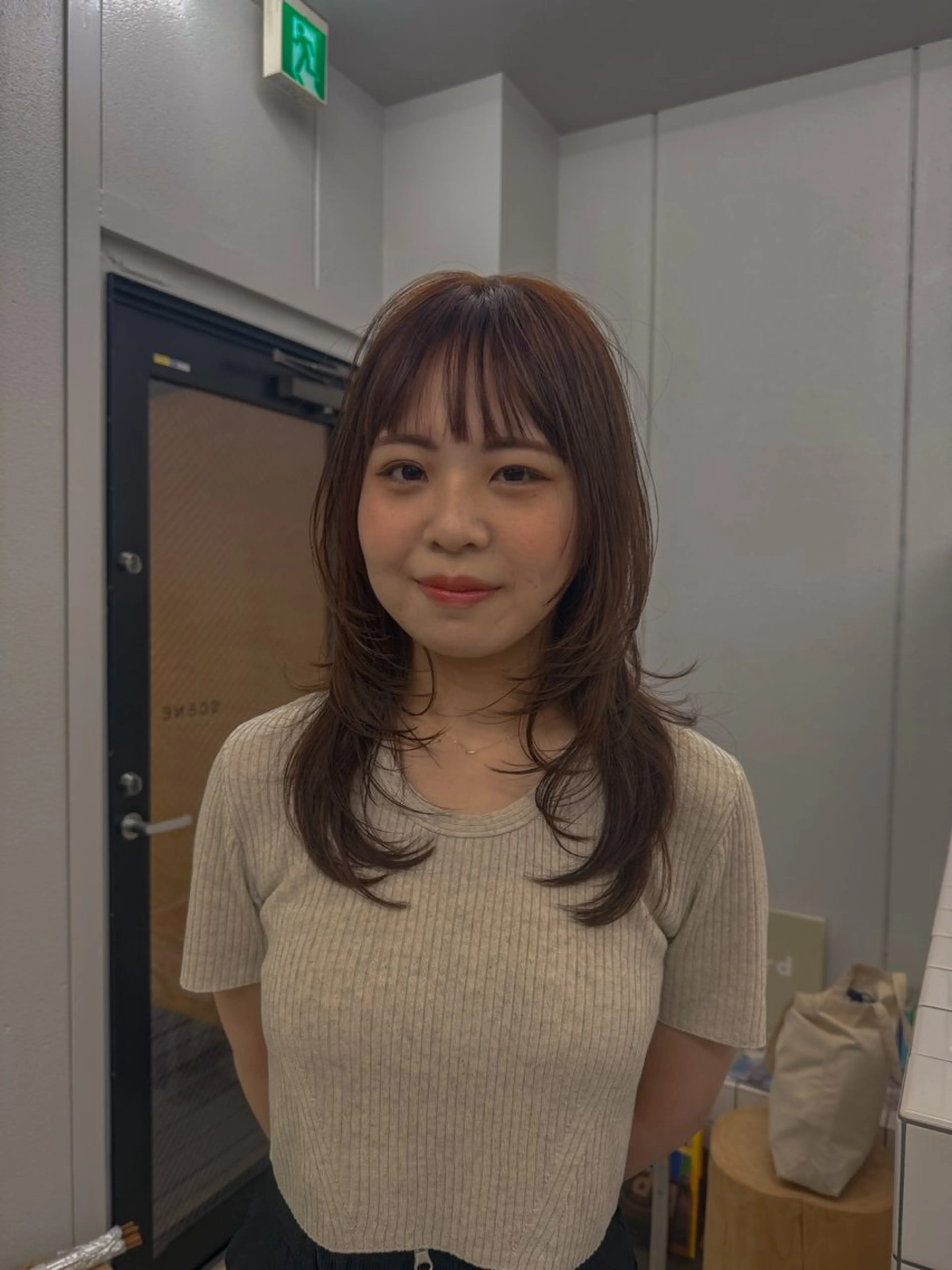 ミディアム カラー カット ヘアカラー 関 京磨のヘアスタイル