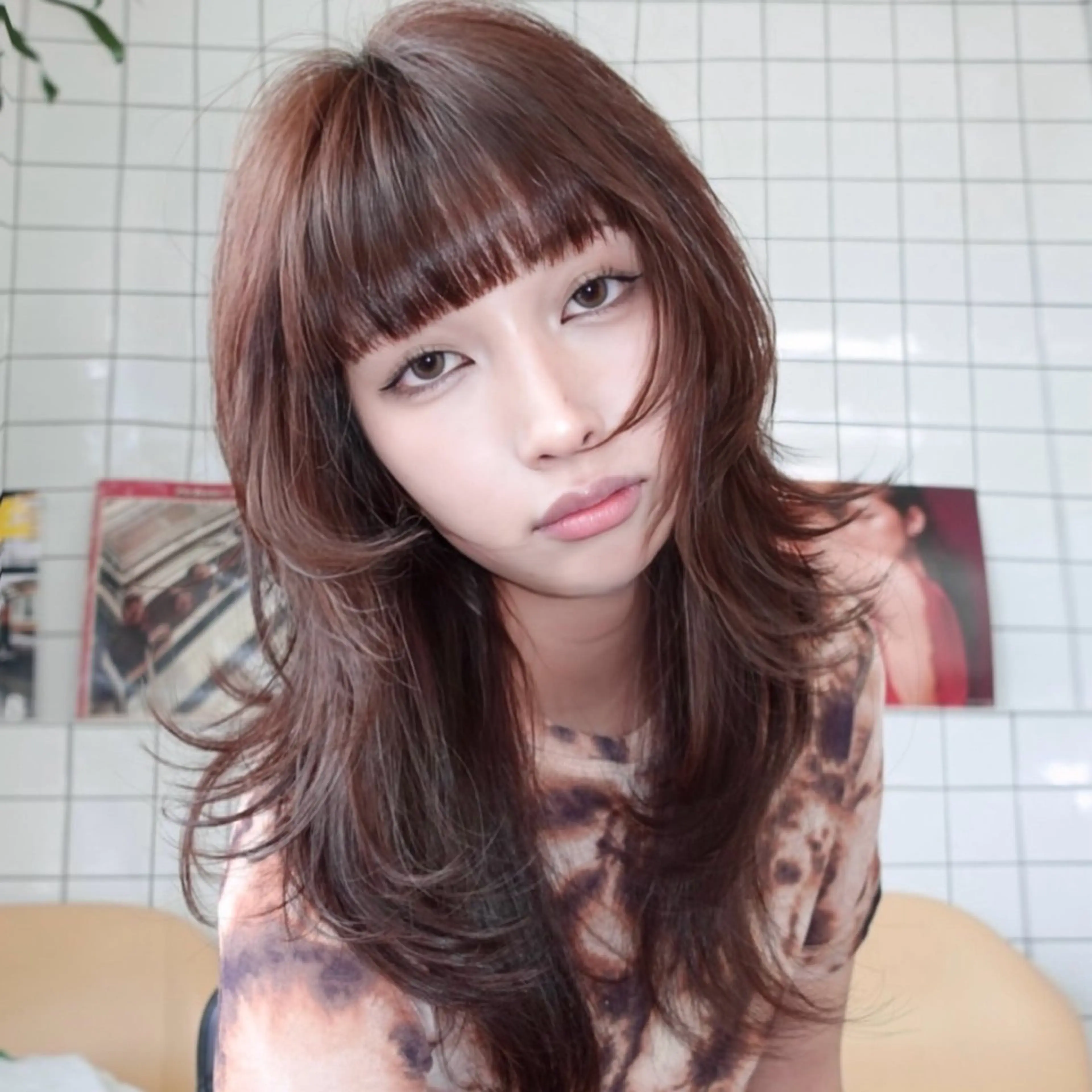 ロング ケアカラー ハッシュカット レイヤーカット 似合わせカット ウルフカット カット ヘアカラー トリートメント レイヤーカット ボブ　渋谷のヘアスタイル