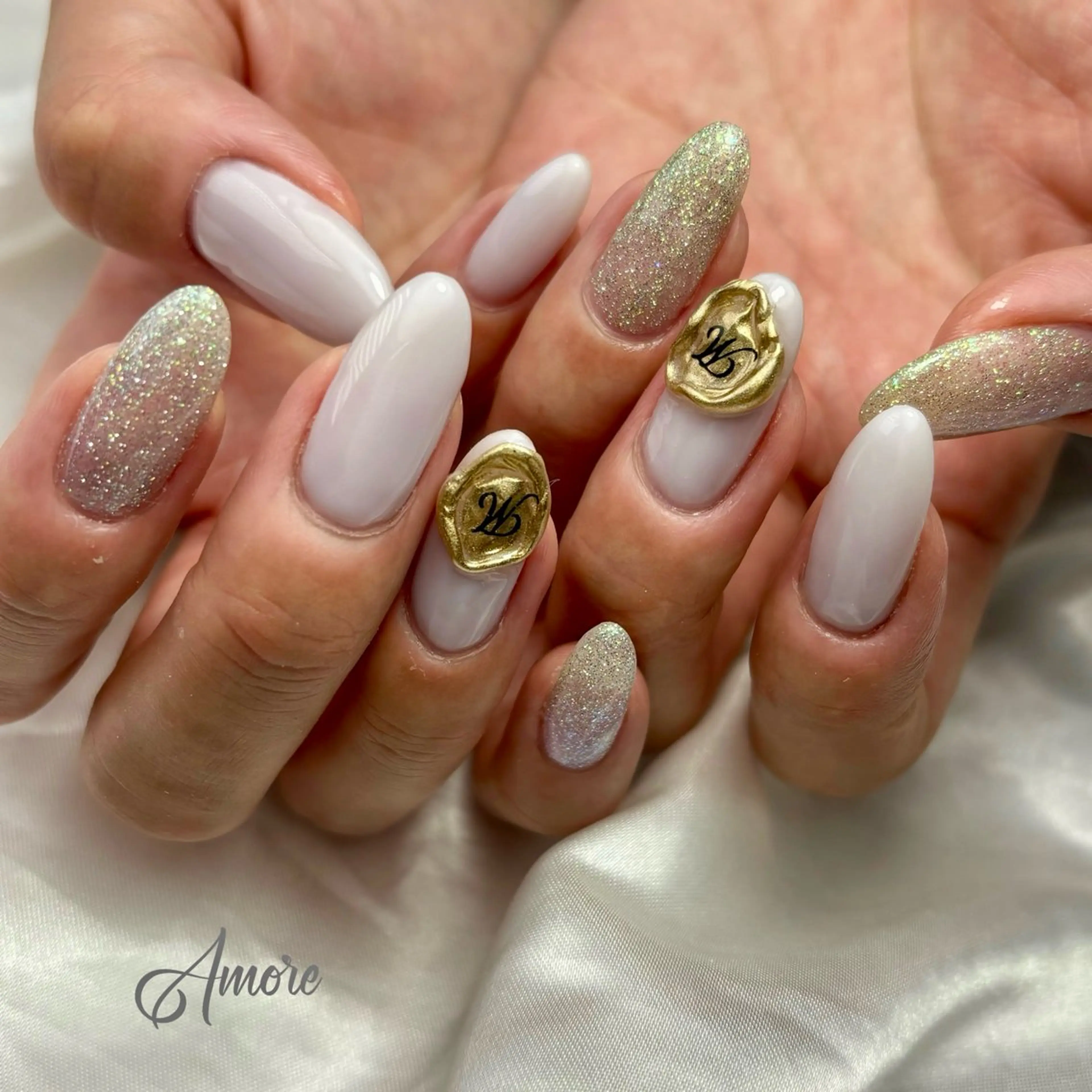 ネイル ジェルネイル キラキラネイル 韓国ネイル マグネットネイル パラジェル You kyehwaのネイルデザイン