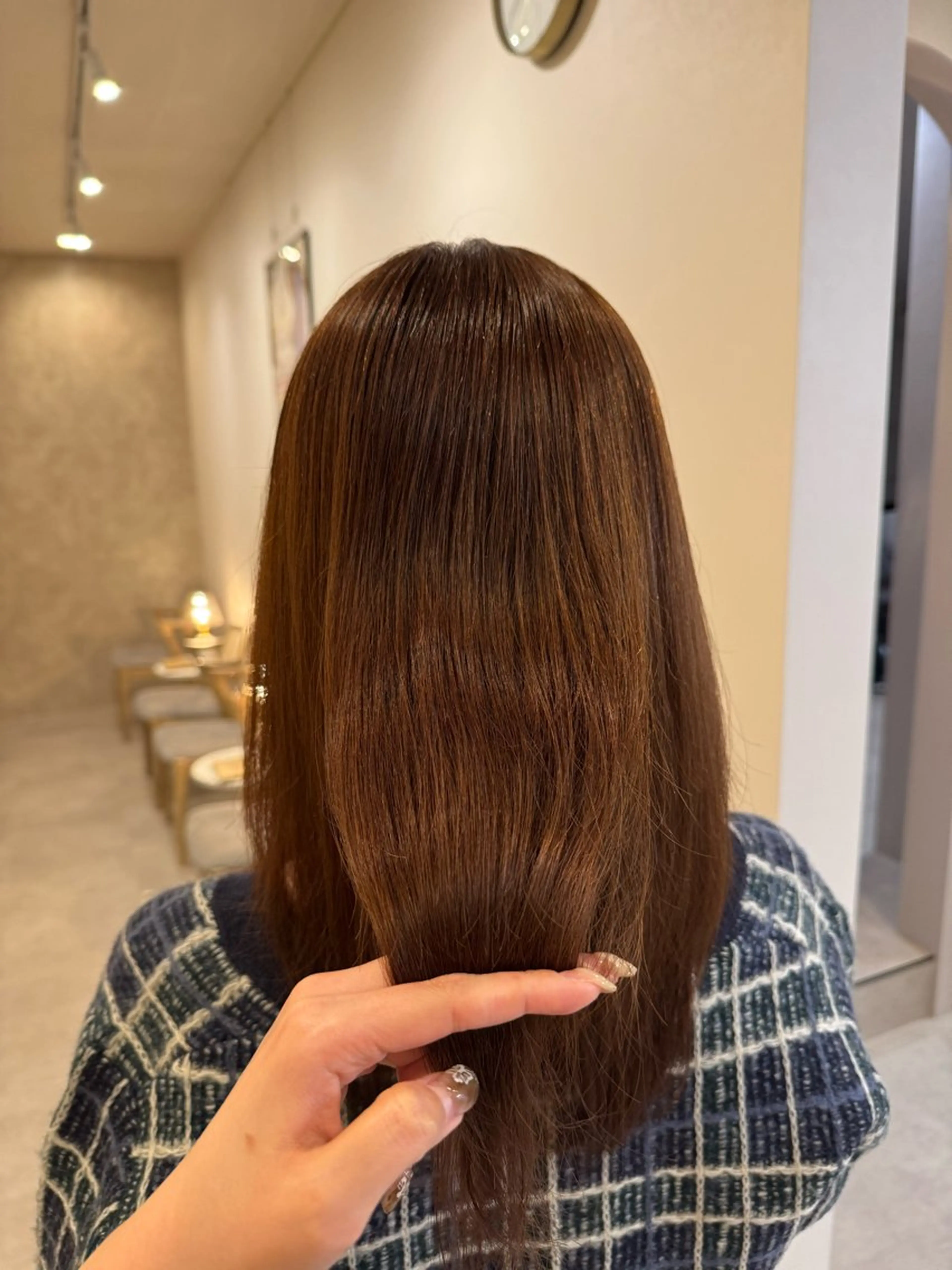 ミディアム カラー ヘアカラー ともか/美髪透明感 カラー/顔周りカットのヘアスタイル