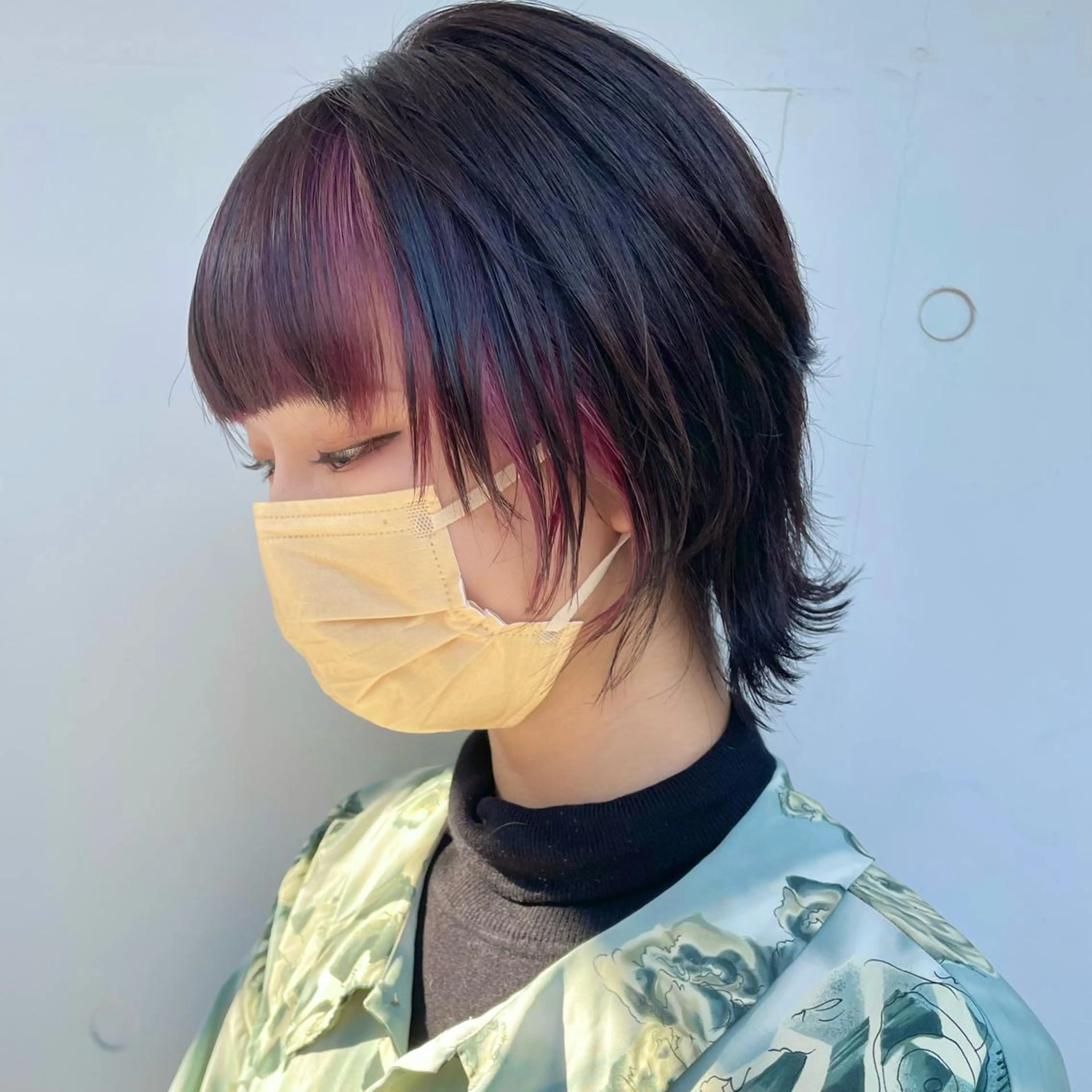 ショート カラー アディクシーカラー ブリーチ ケアブリーチ ダブルカラー イヤリングカラー ヘアカラー 藤澤 夏実/インナーカラーのヘアスタイル