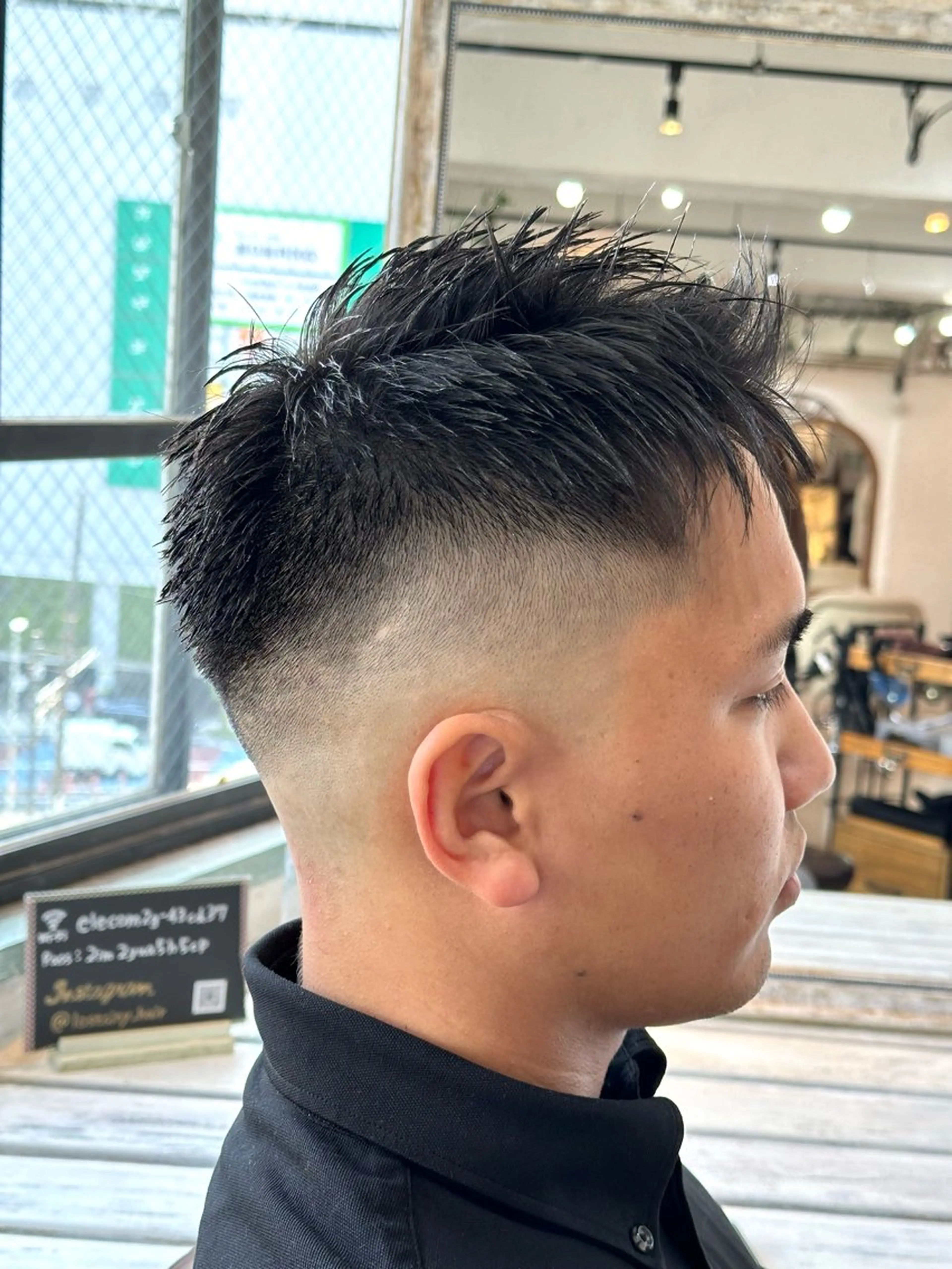 ショート メンズ カット スパイキー/ ピンパーマ/緑川雄也のヘアスタイル