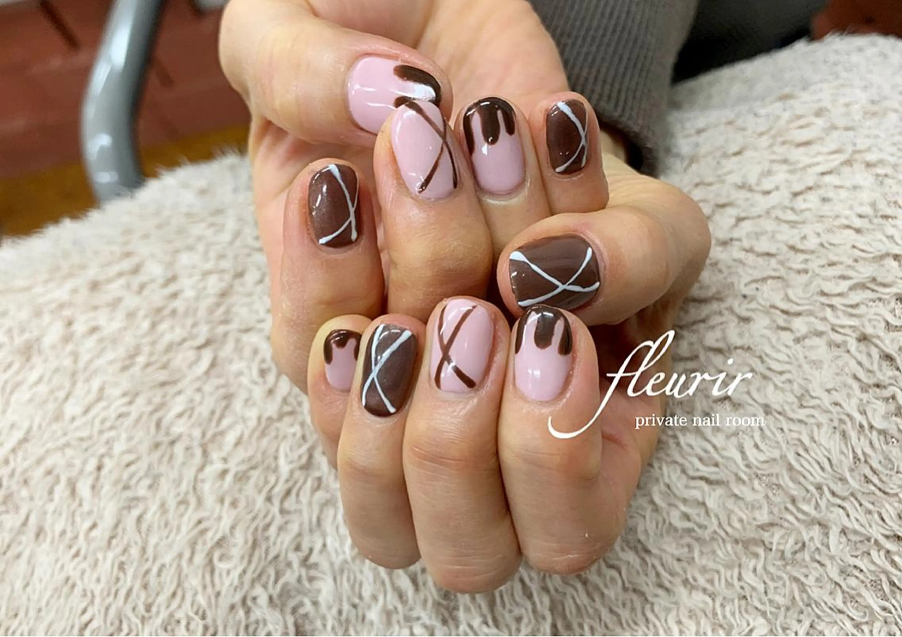 ネイル アートネイル カジュアル ガーリー ラメ(グリッター) ピンク フルリール 【プライベートサロンのネイルデザイン