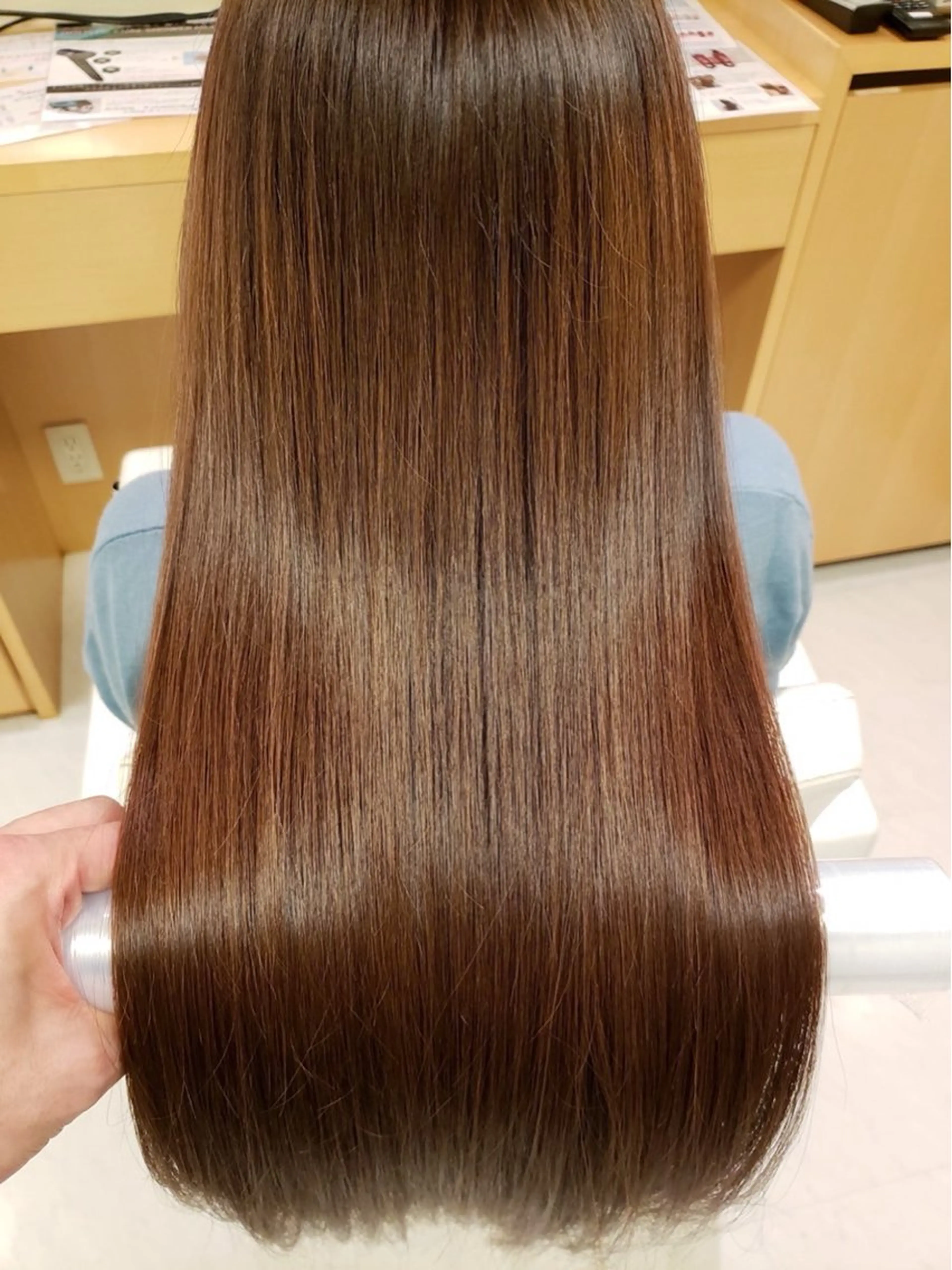 ロング パーマ ストレートパーマ ulu名古屋栄所属・落合しほ/韓国ヘア/ 髪質改善/縮毛矯正のヘアスタイル