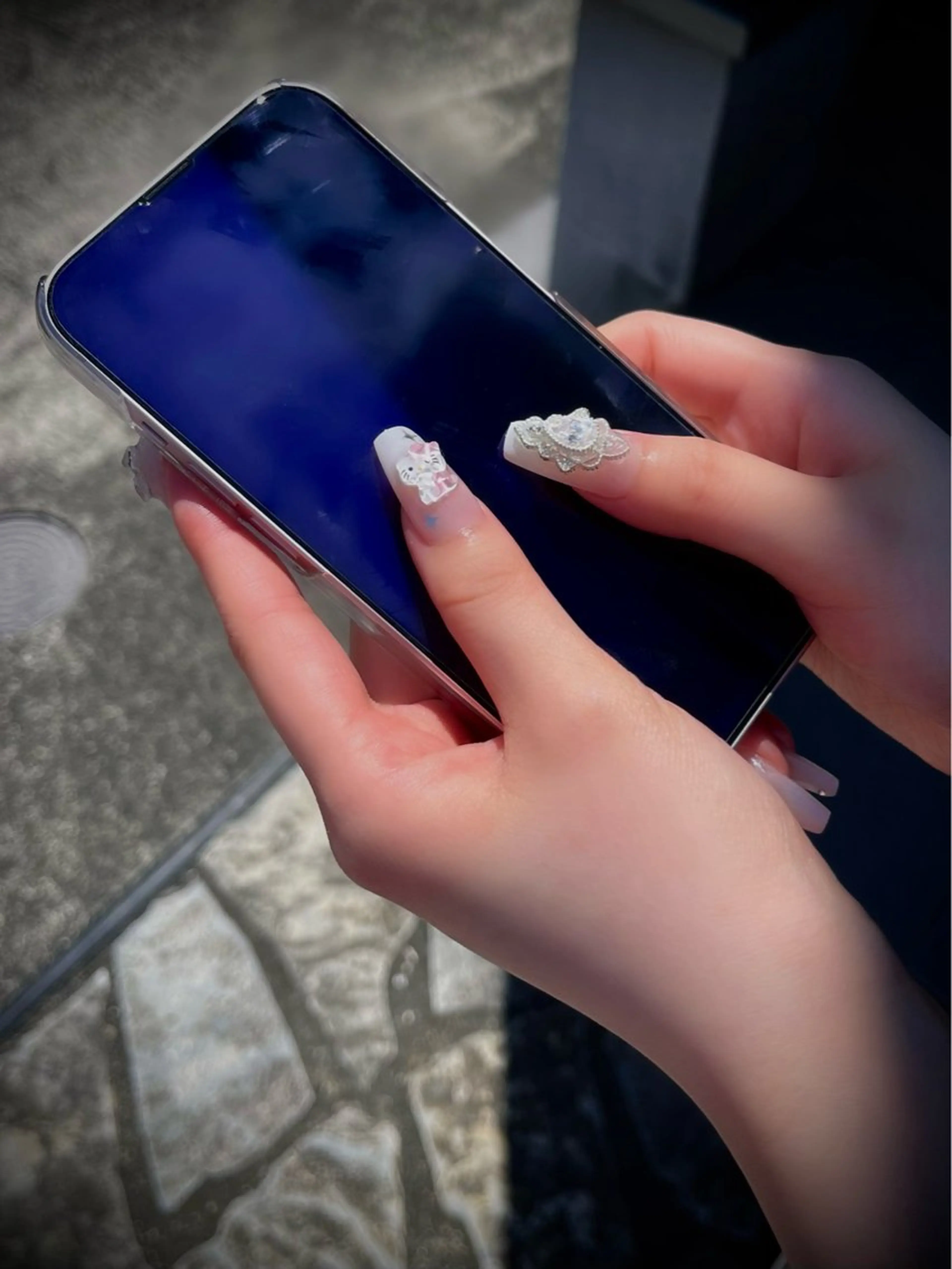 ネイル フットネイル キラキラネイル マグネットネイル ワンカラーネイル スカルプネイル nine.🦋 YUKOのネイルデザイン