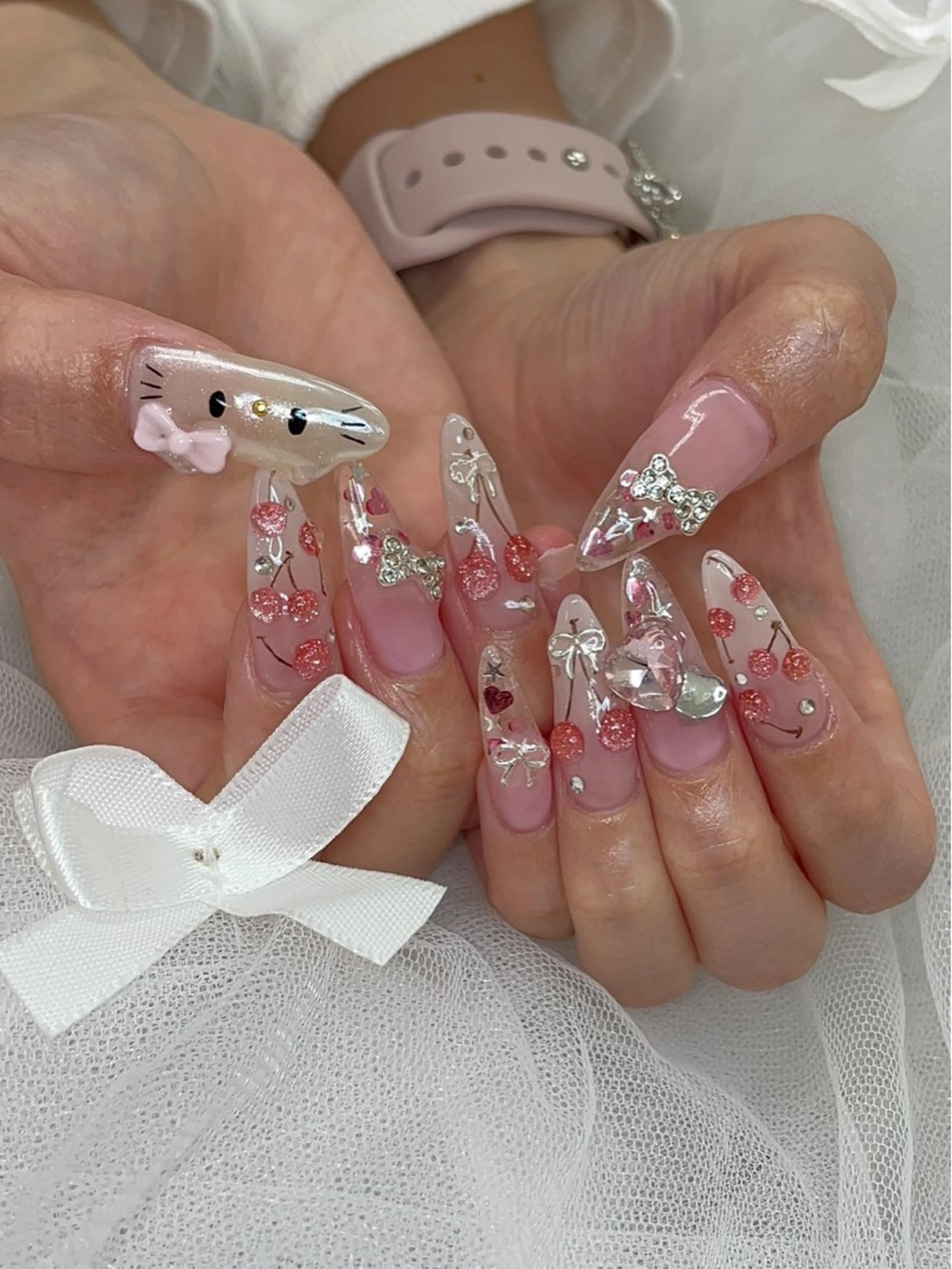 ネイル ロングネイル ハンドネイル 五十嵐 美智のネイルデザイン