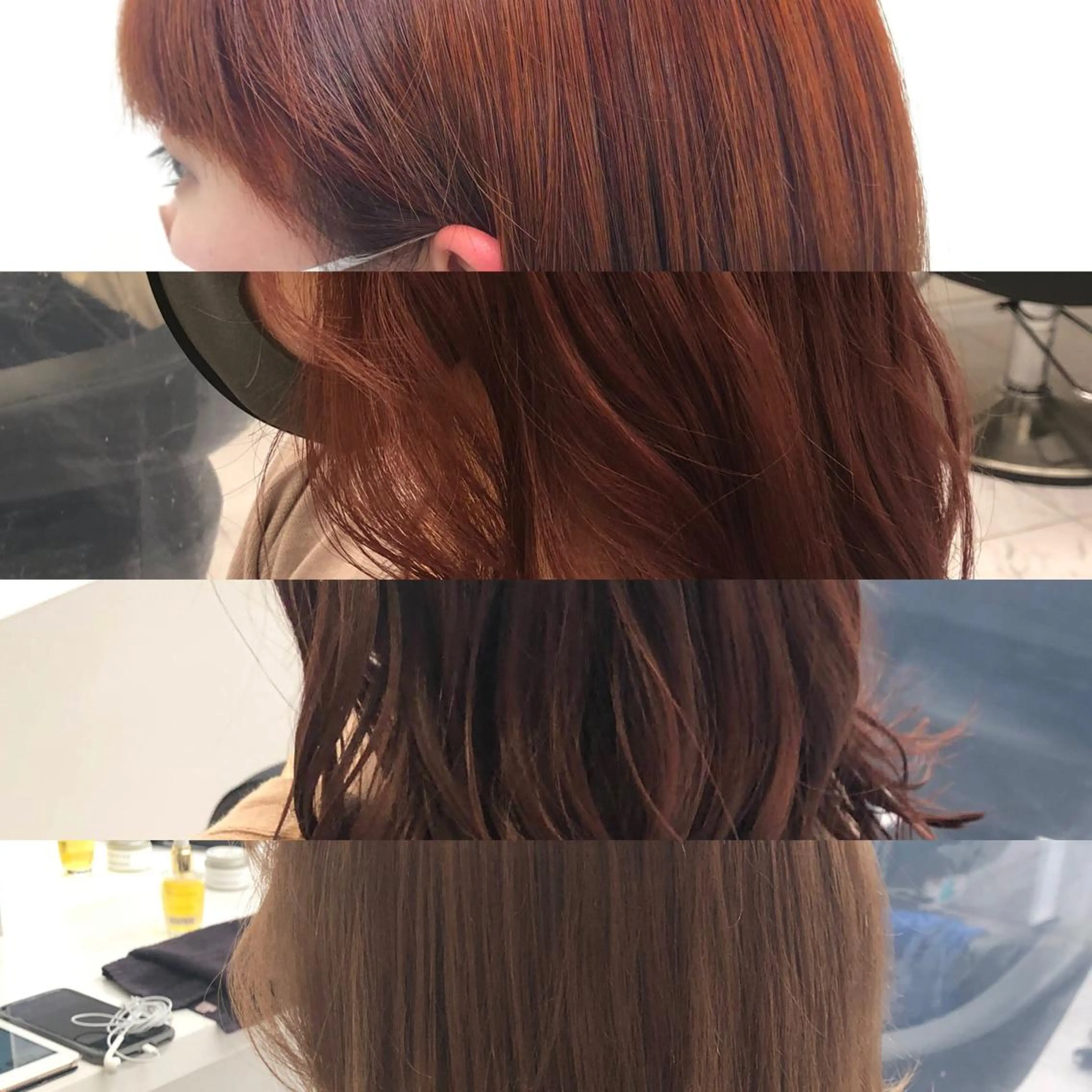 ミディアム カラー キッズ ネイル マツエク・マツパ 🦋透明感グレージュ /韓国レイヤー🦋のヘアスタイル