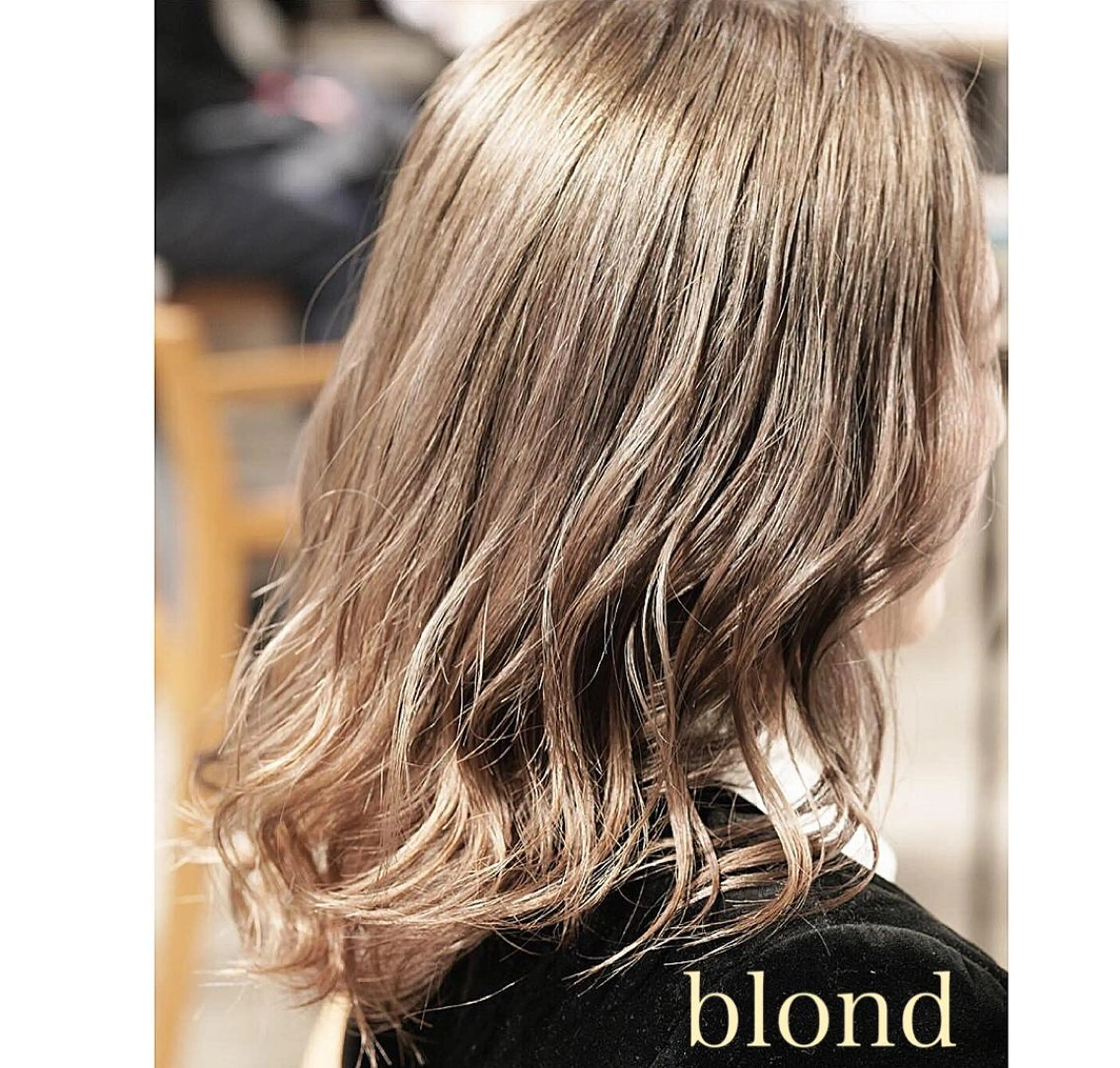 セミロング カラー ブロンド ハイトーン/レイヤー /ケアブリーチ石川治のヘアスタイル