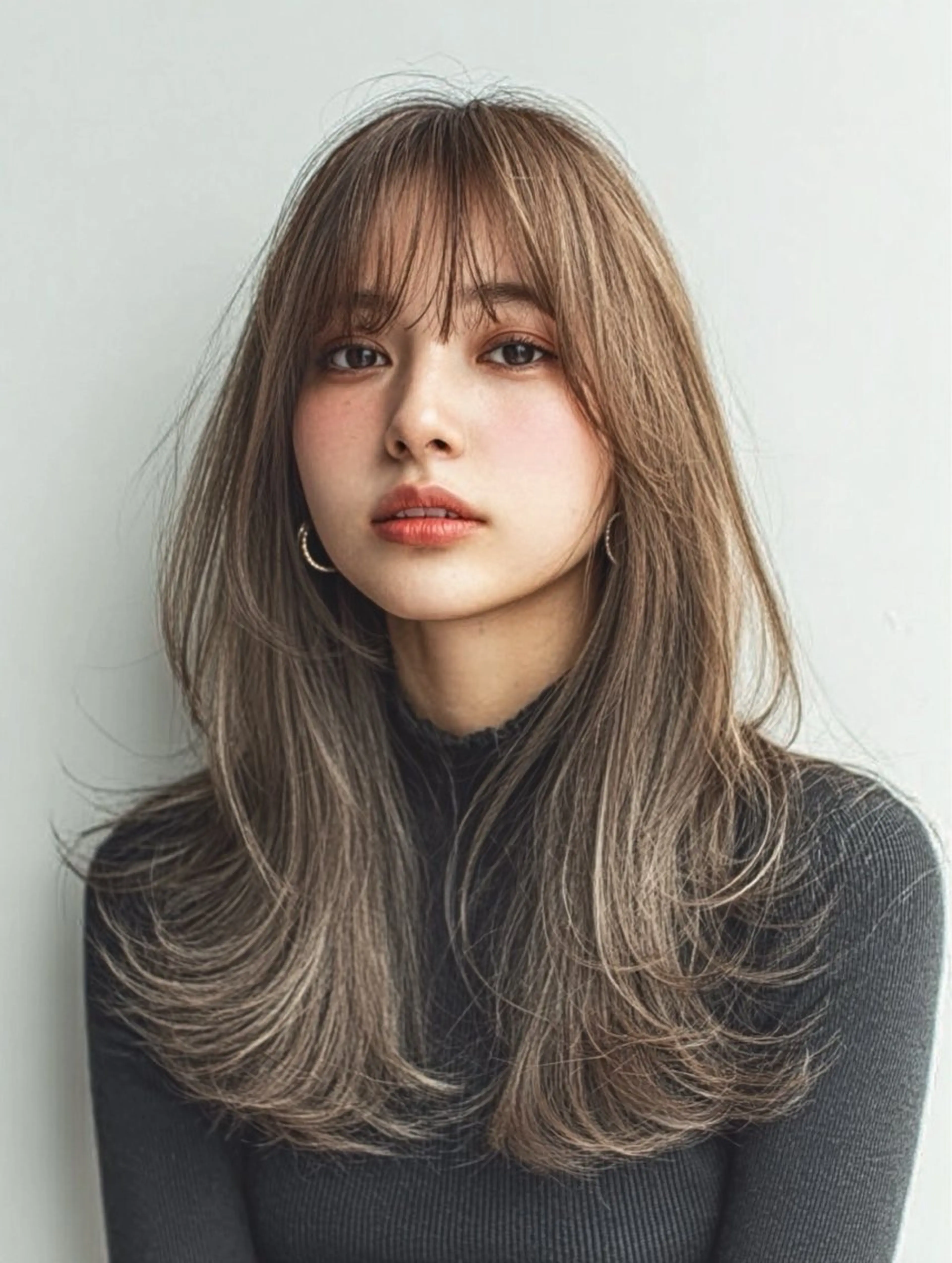 セミロング セミロングパーマ ハイレイヤー 韓国風ヘア レイヤーカット カット ヘアカラー トリートメント ✨毛髪診断で絶対綺麗 ✨美髪艶髪専門✨高浪のヘアスタイル