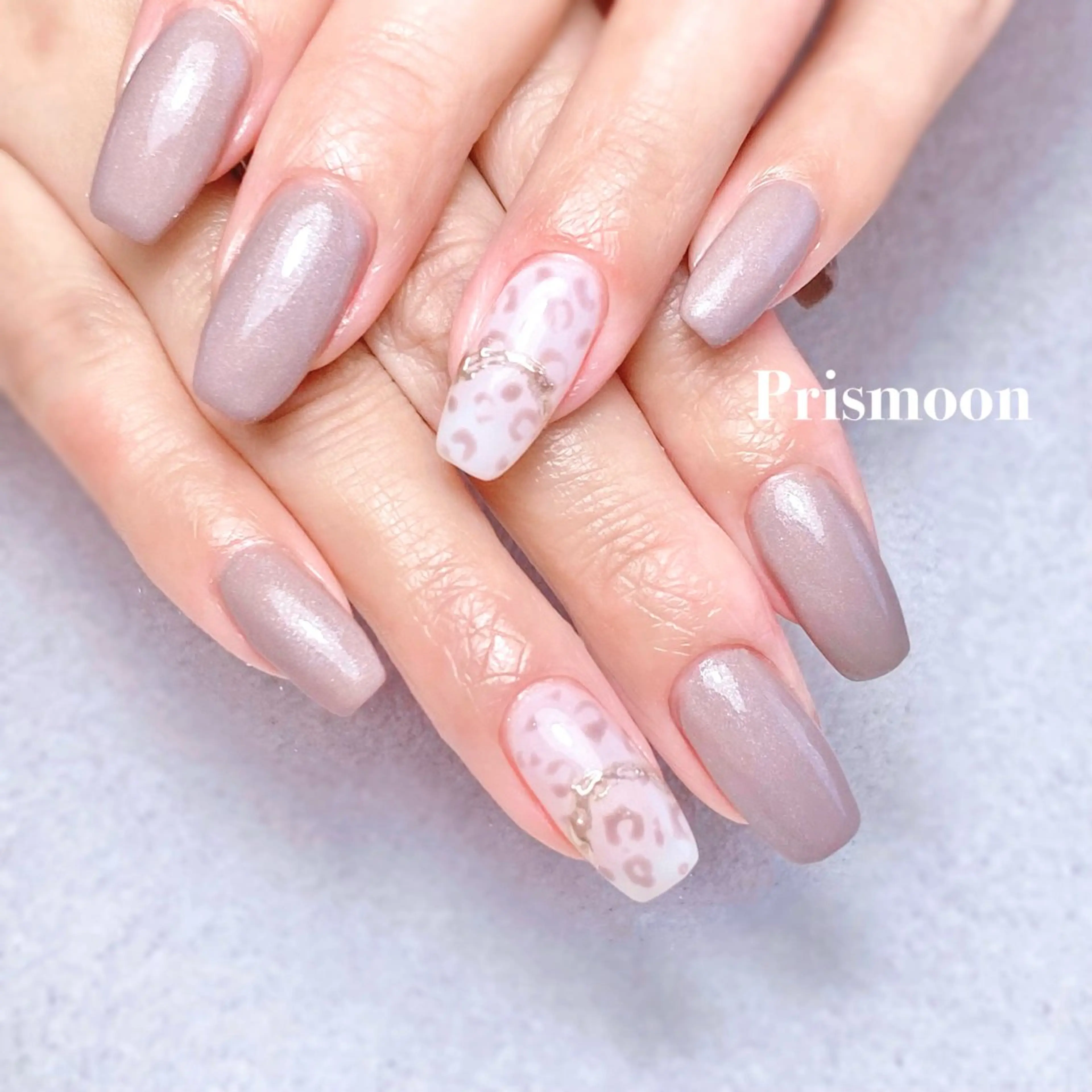 ネイル アニマル柄 冬ネイル Prismoon  Nail所属・Prismoon /津市ネイルのネイルデザイン