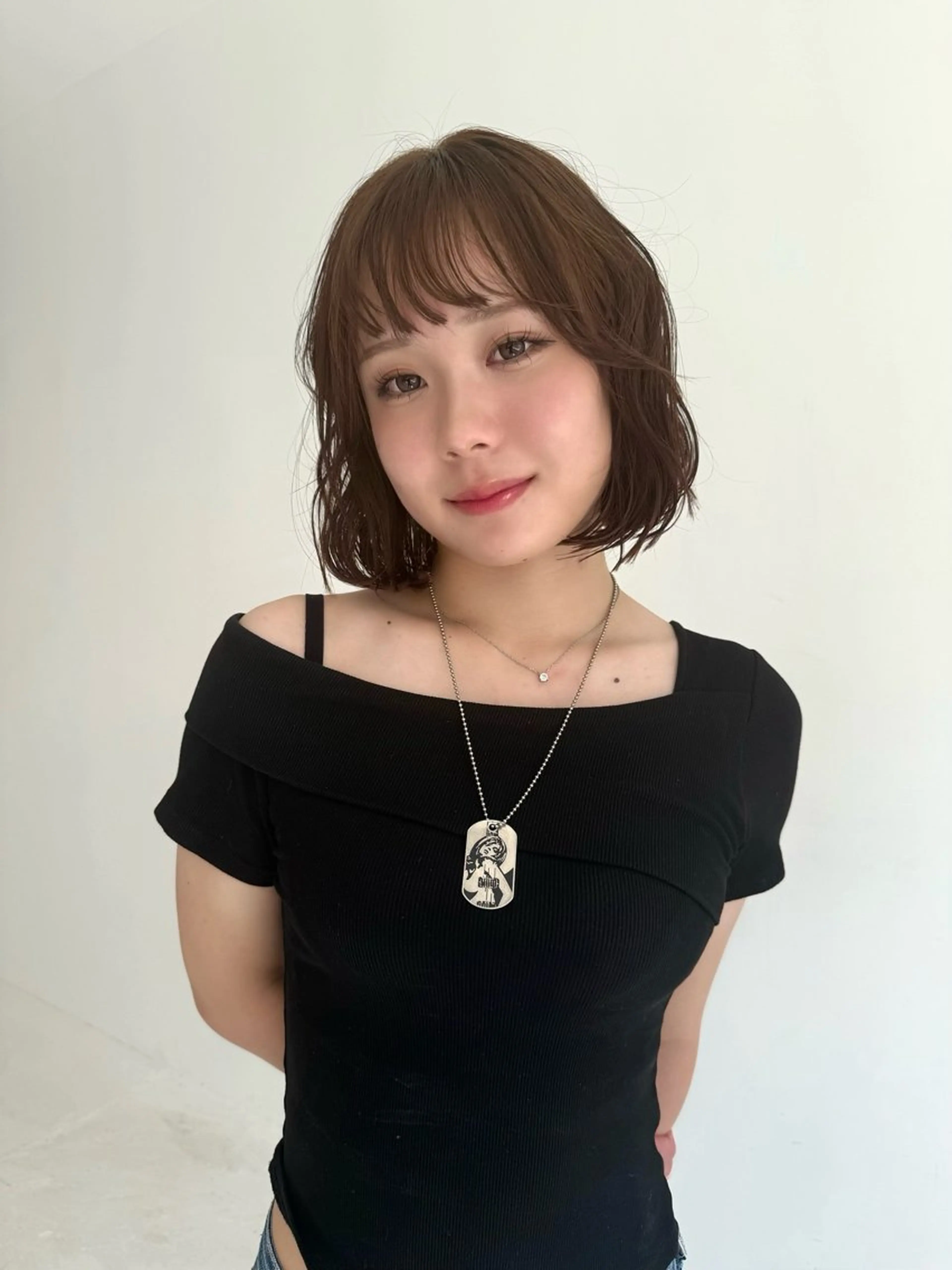 ミディアム ミディアムパーマ ボブ 宮嶋 蓮のヘアスタイル