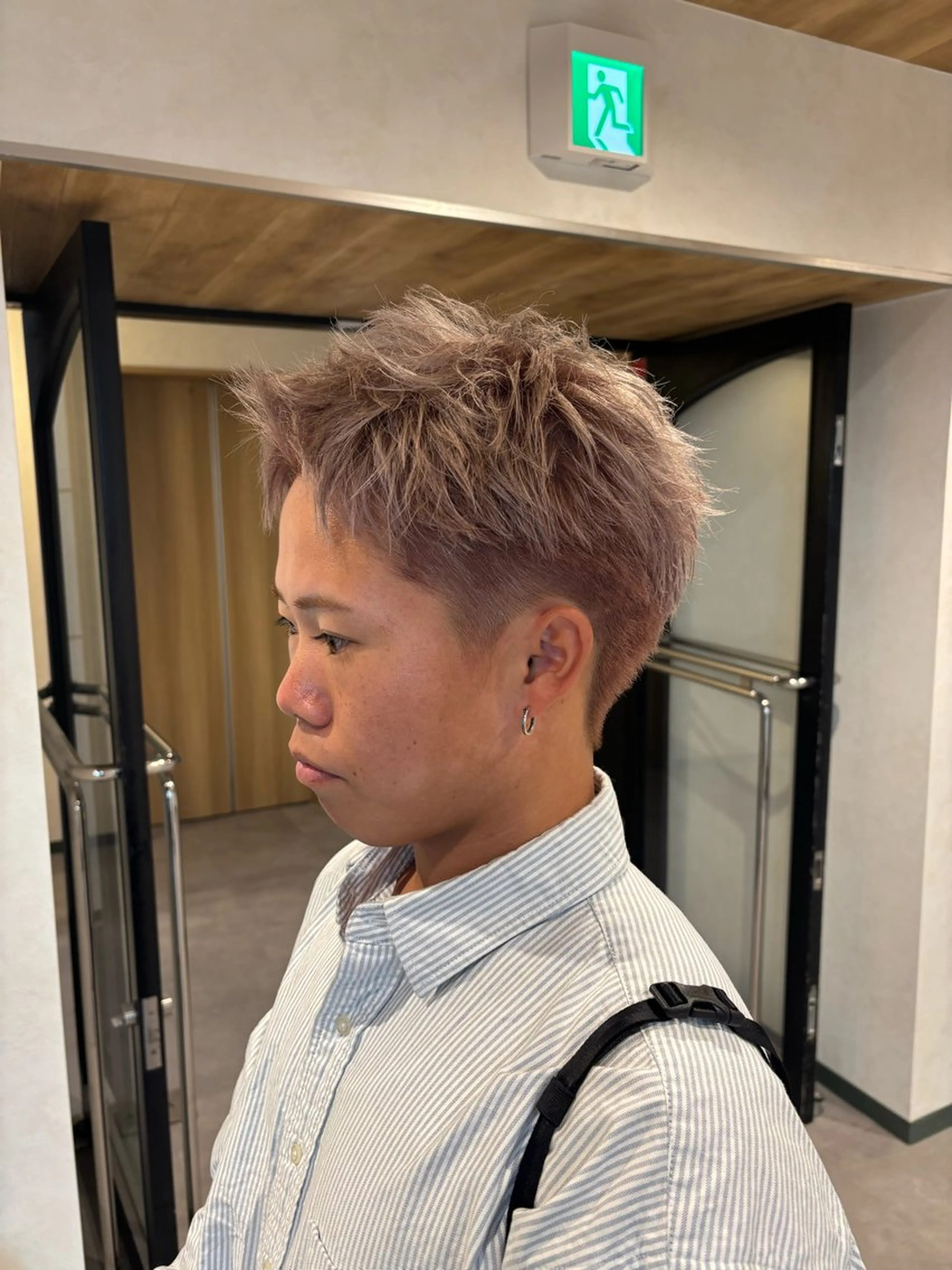 メンズ センターパート フェードカット メンズ韓国風 マッシュ メンズパーマ 横浜メンズマッシュ カット/ショウゴのヘアスタイル