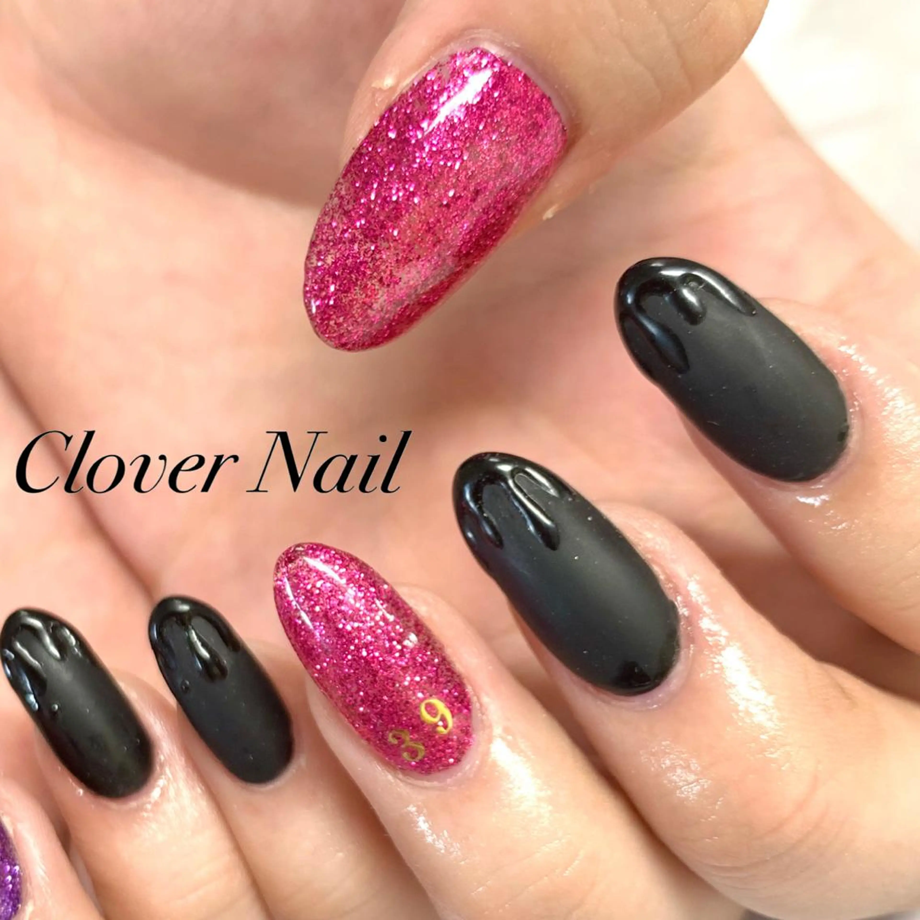 ロング ネイル ハンドネイル clover nailのネイルデザイン