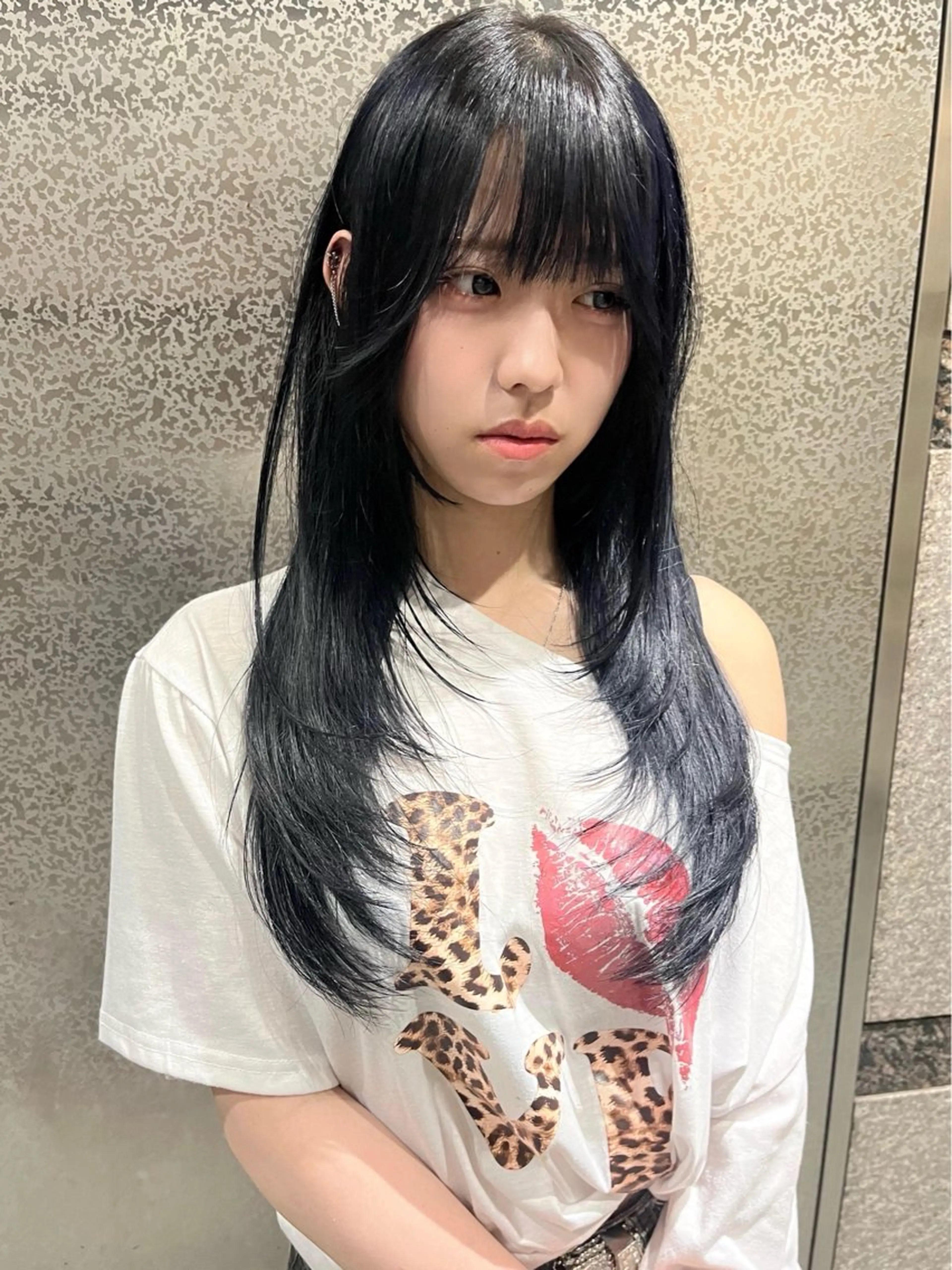 ロング カラー カット ヘアカラー 尾崎隼大 レイヤー/韓国ヘアのヘアスタイル