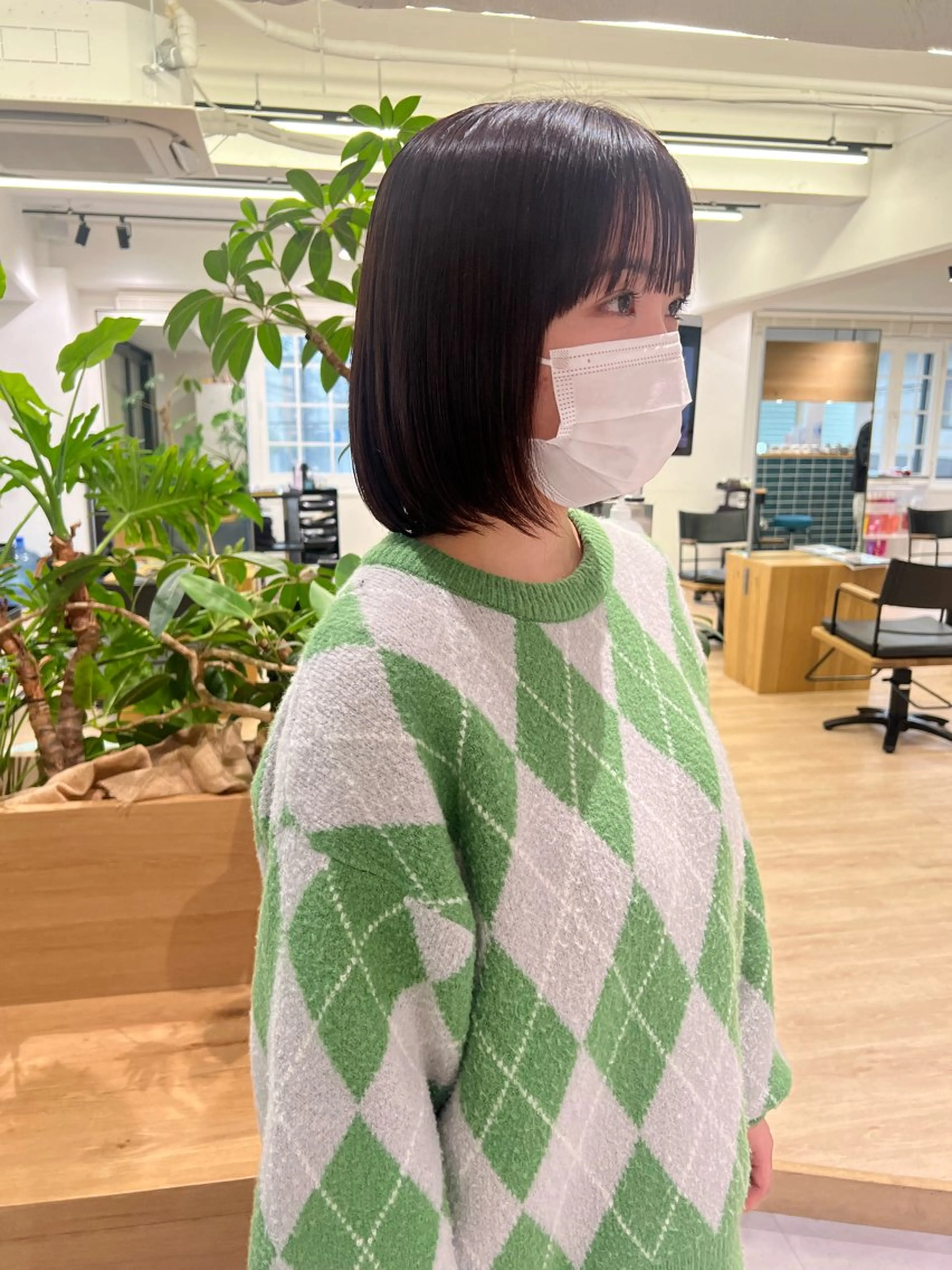 ショート カット ヘアカラー トリートメント 田中 愛梨のヘアスタイル