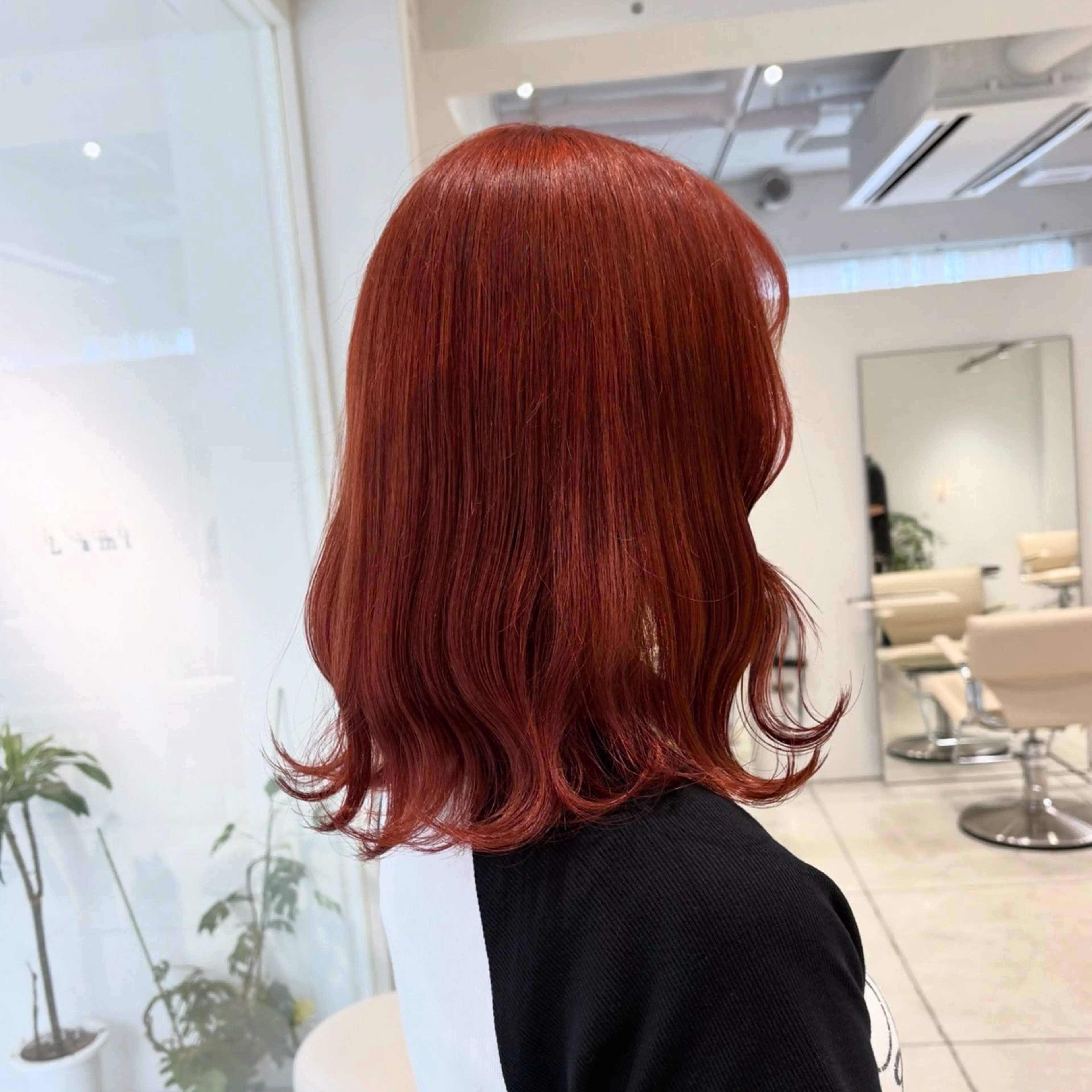 ミディアム カラー ブリーチ オレンジ ピンクカラー ヘアカラー トリートメント ヘッドスパ カジュアルを女っぽく 𝗮𝘆𝗮𝗰𝗼のヘアスタイル