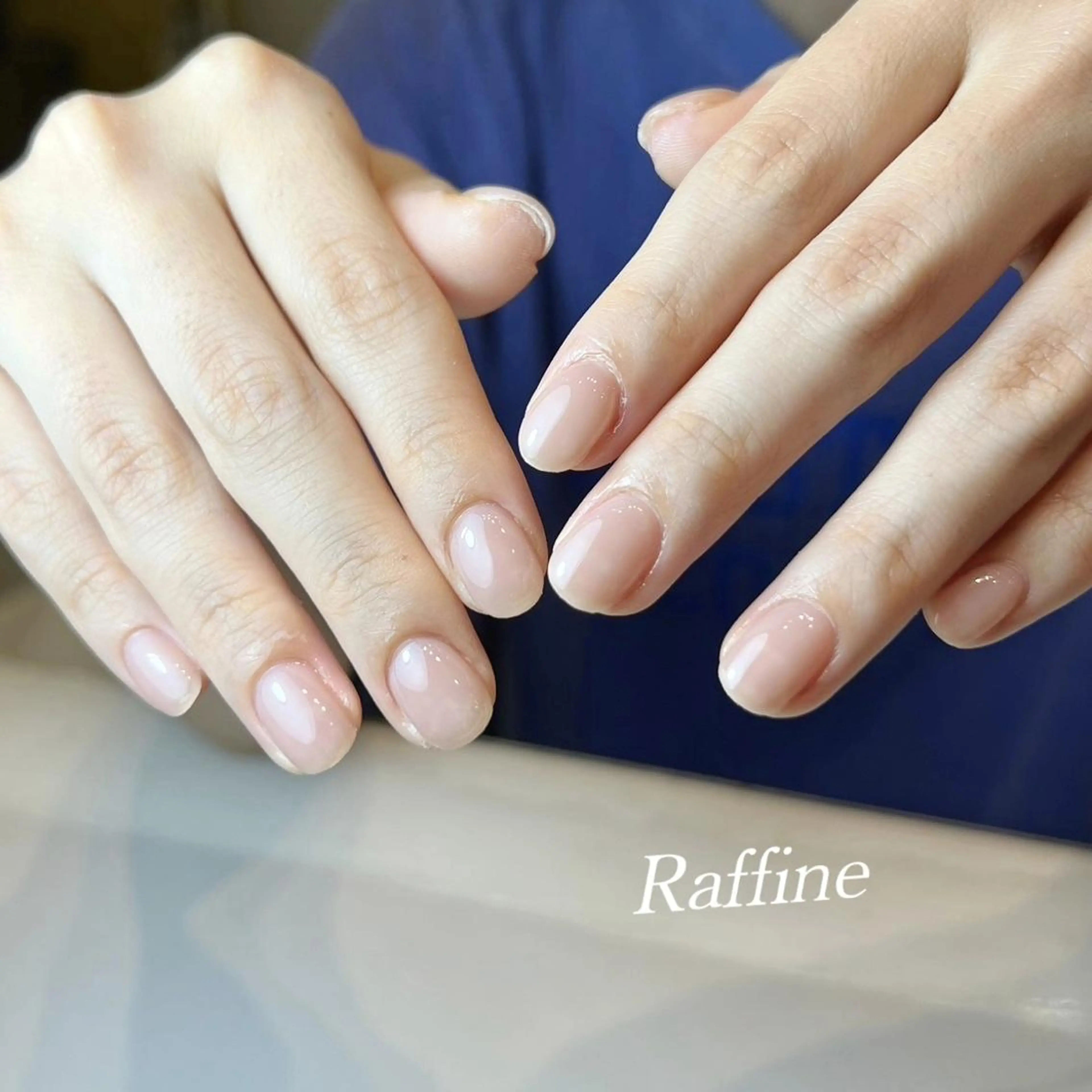 ネイル RAFFINE 月🦋🩵のネイルデザイン