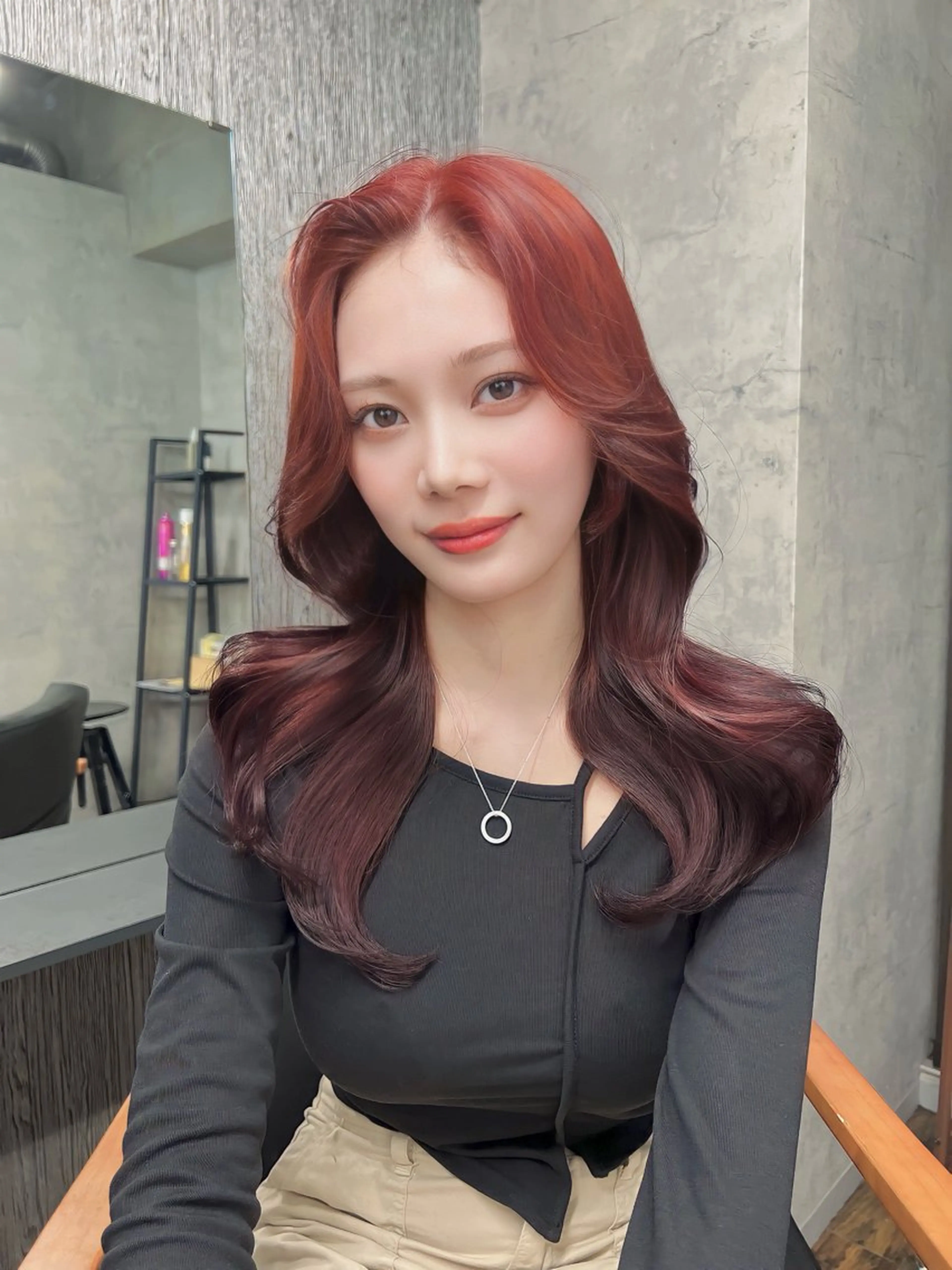 ロング カラー ヘアアレンジ カット ヘアカラー トリートメント ヘッドスパ ヘアセット 韓国レイヤー/ 顔周り💕田中将吾のヘアスタイル