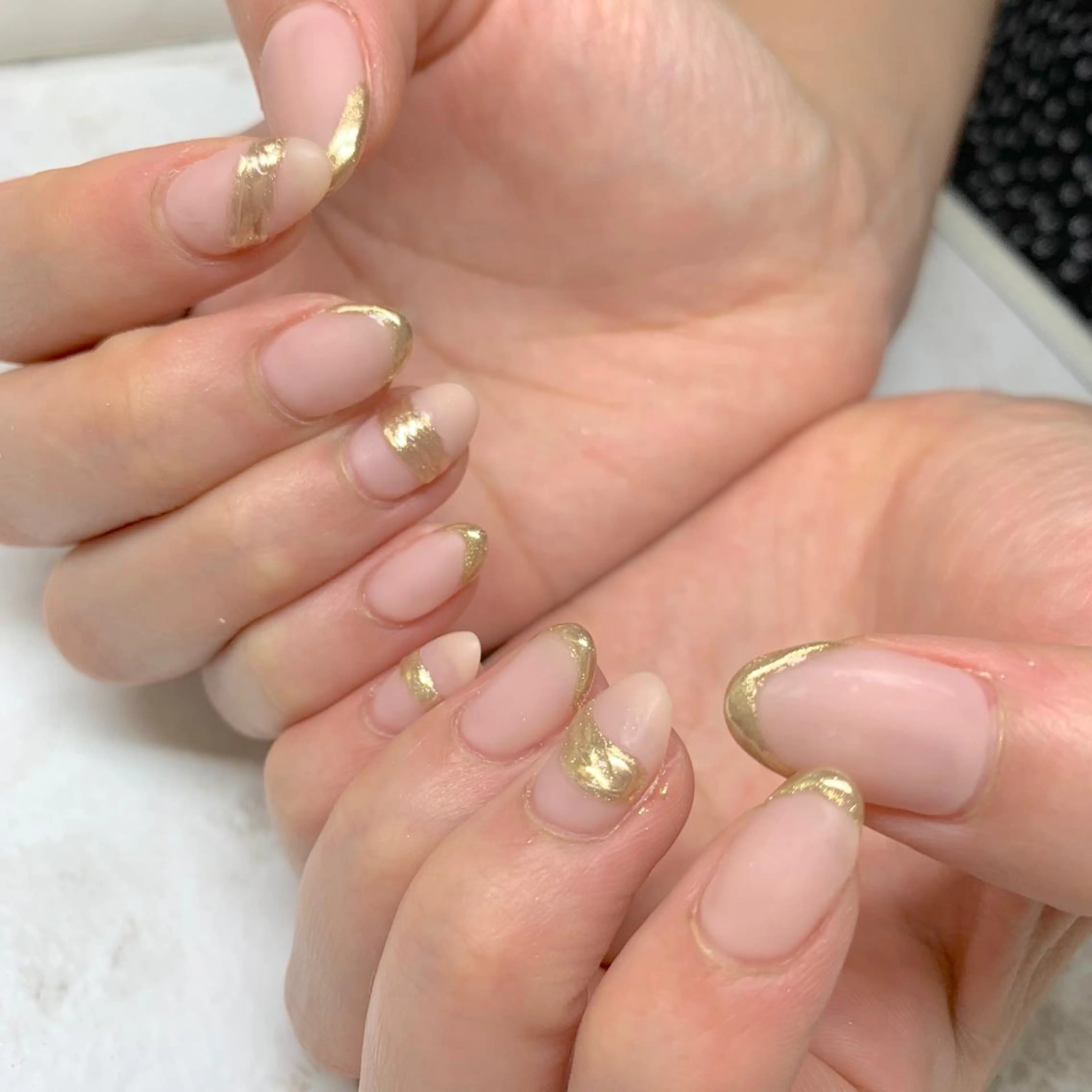 ネイル マットネイル ミラーネイル ピンク ハンドネイル ハンドケア LULU LIMAのネイルデザイン