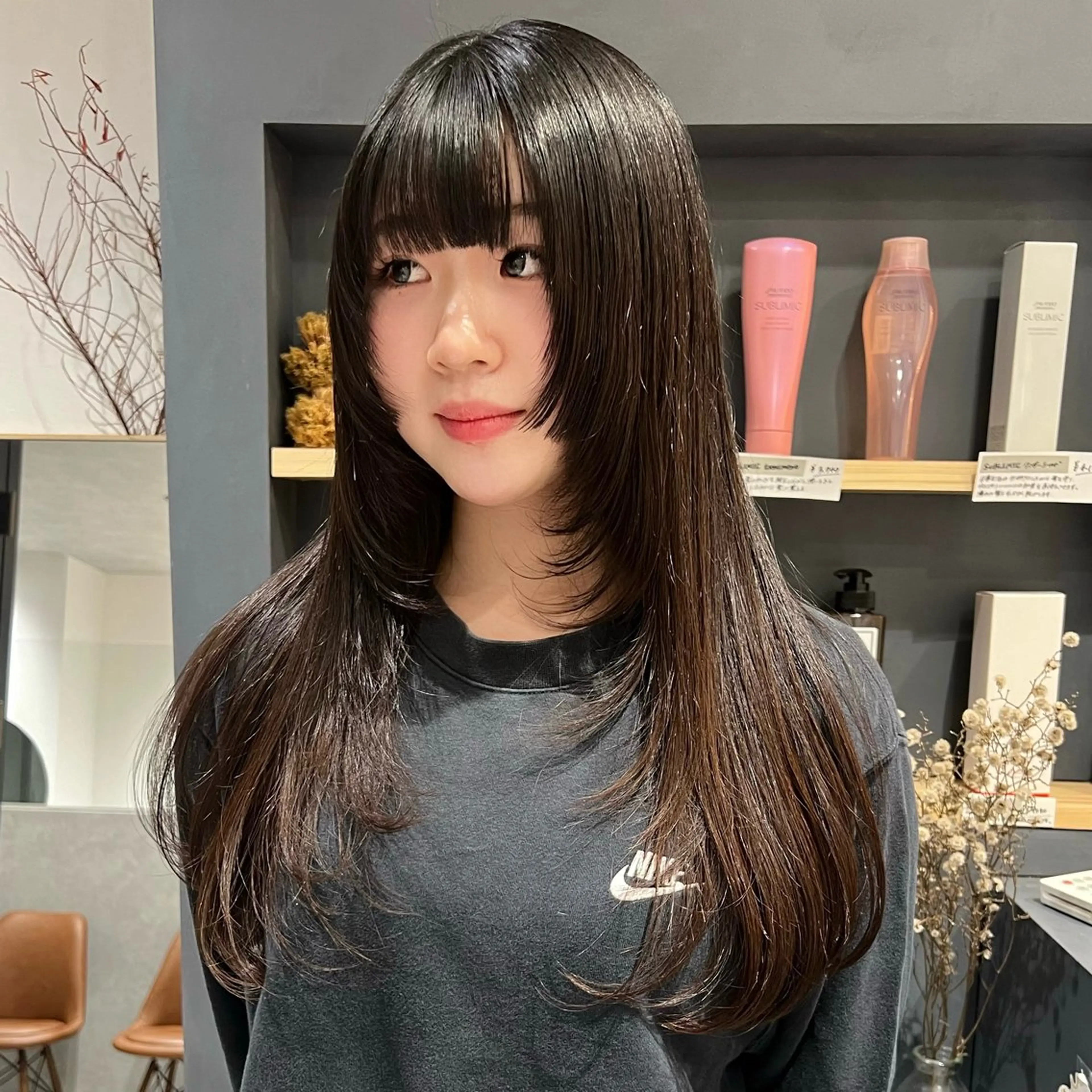 ロング 姫カット レイヤーカット シャギー カット AI TOKYO　S所属・mizuki 【韓国レイヤー】のヘアスタイル