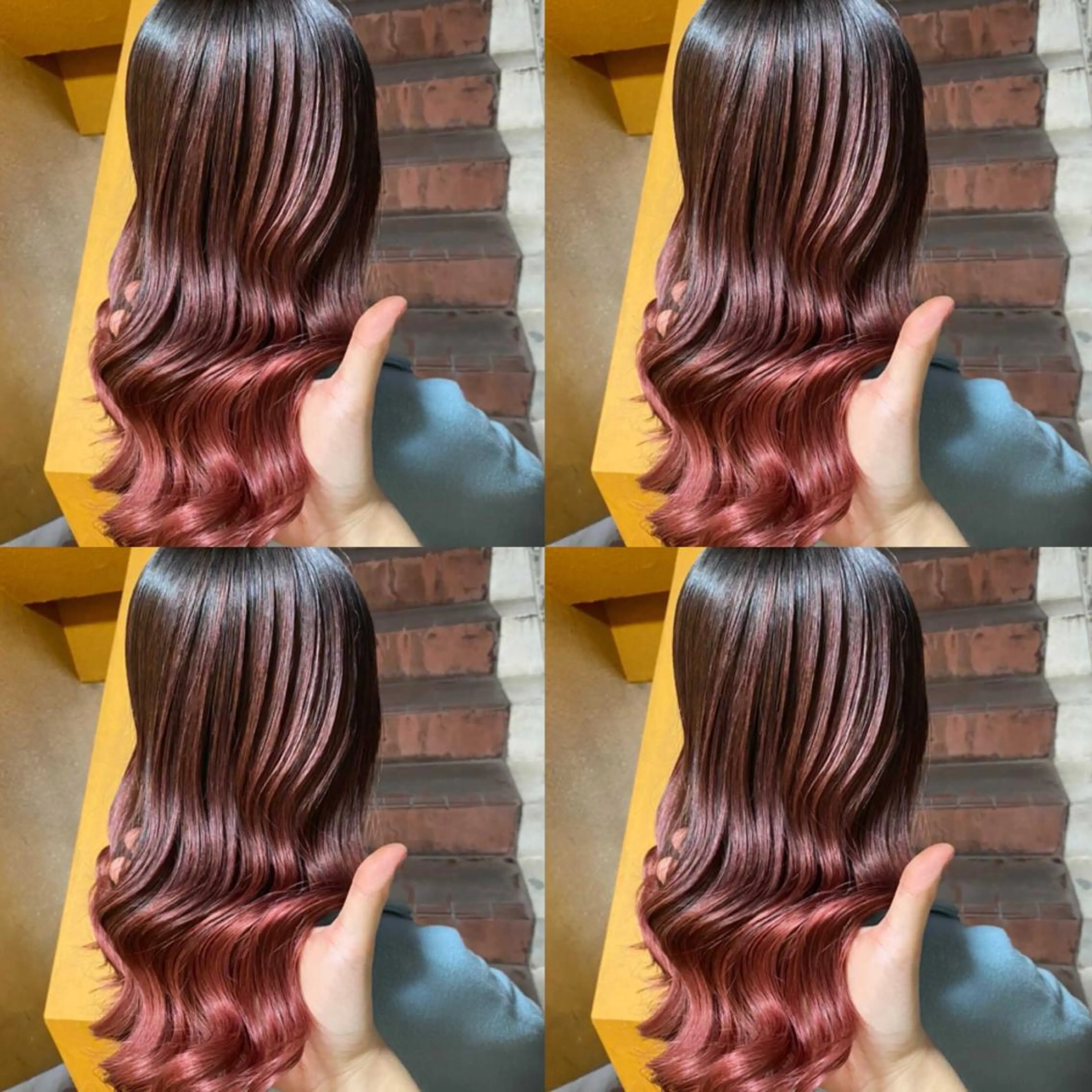 ロング カラー ヘアアレンジ ヘアカラー トリートメント 🦋韓国ヘア 坂本 菜摘🦋のヘアスタイル