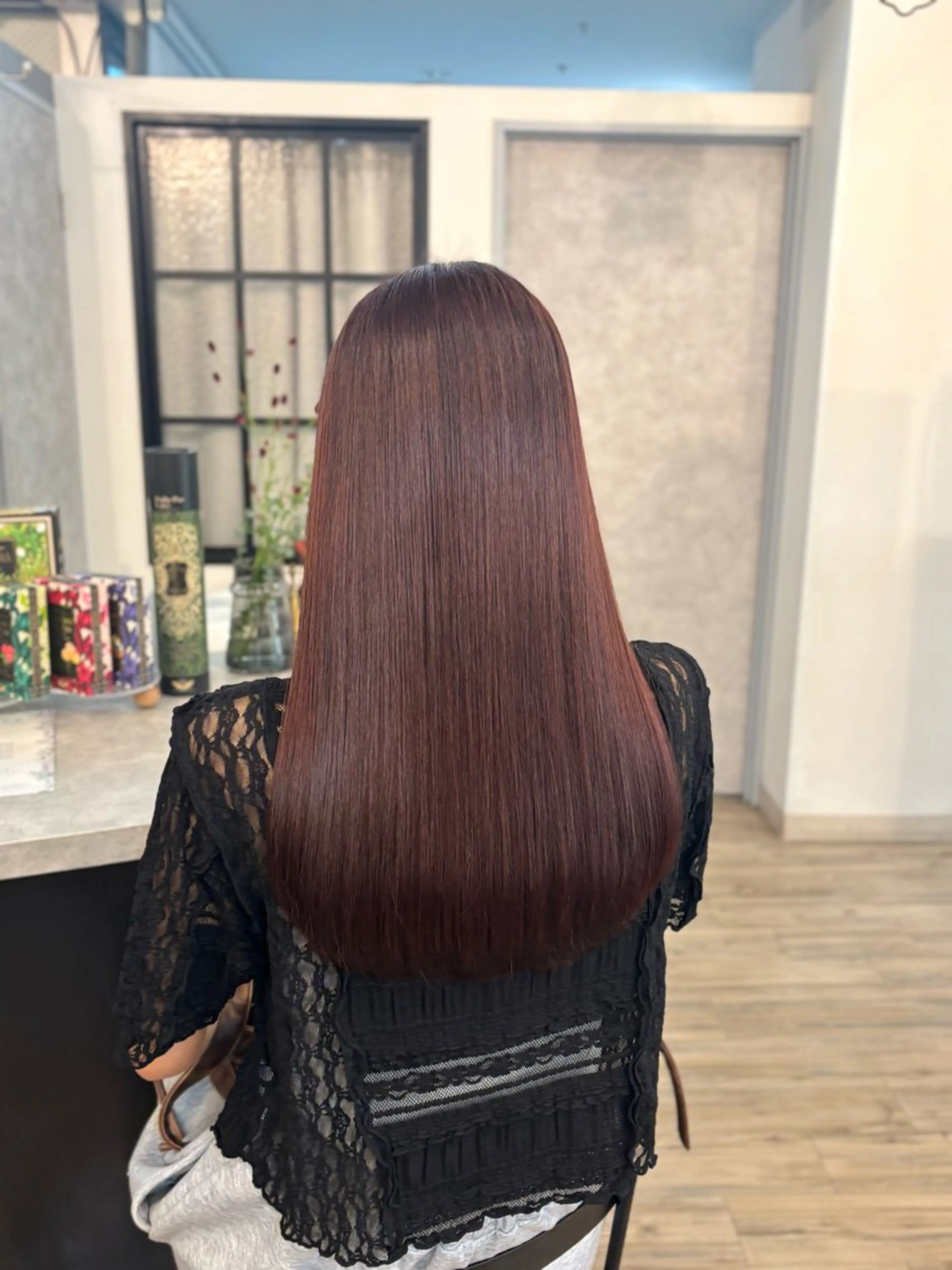 ロング カラー カット ヘアカラー トリートメント VISAGE ba.sk 金子詩帆のヘアスタイル