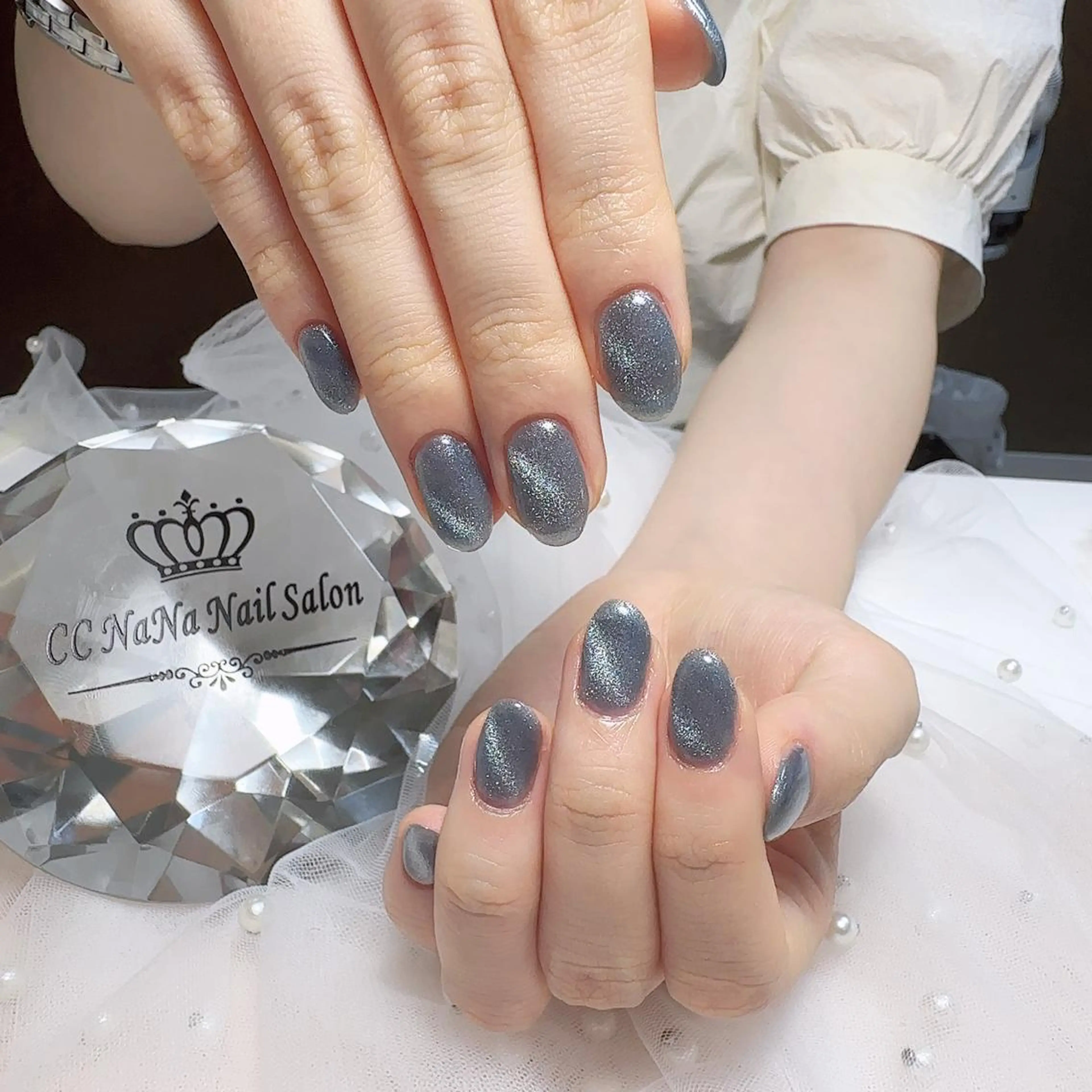 ネイル ハンドネイル 💎CC・NaNa 韓国風ネイル🌙Cのネイルデザイン