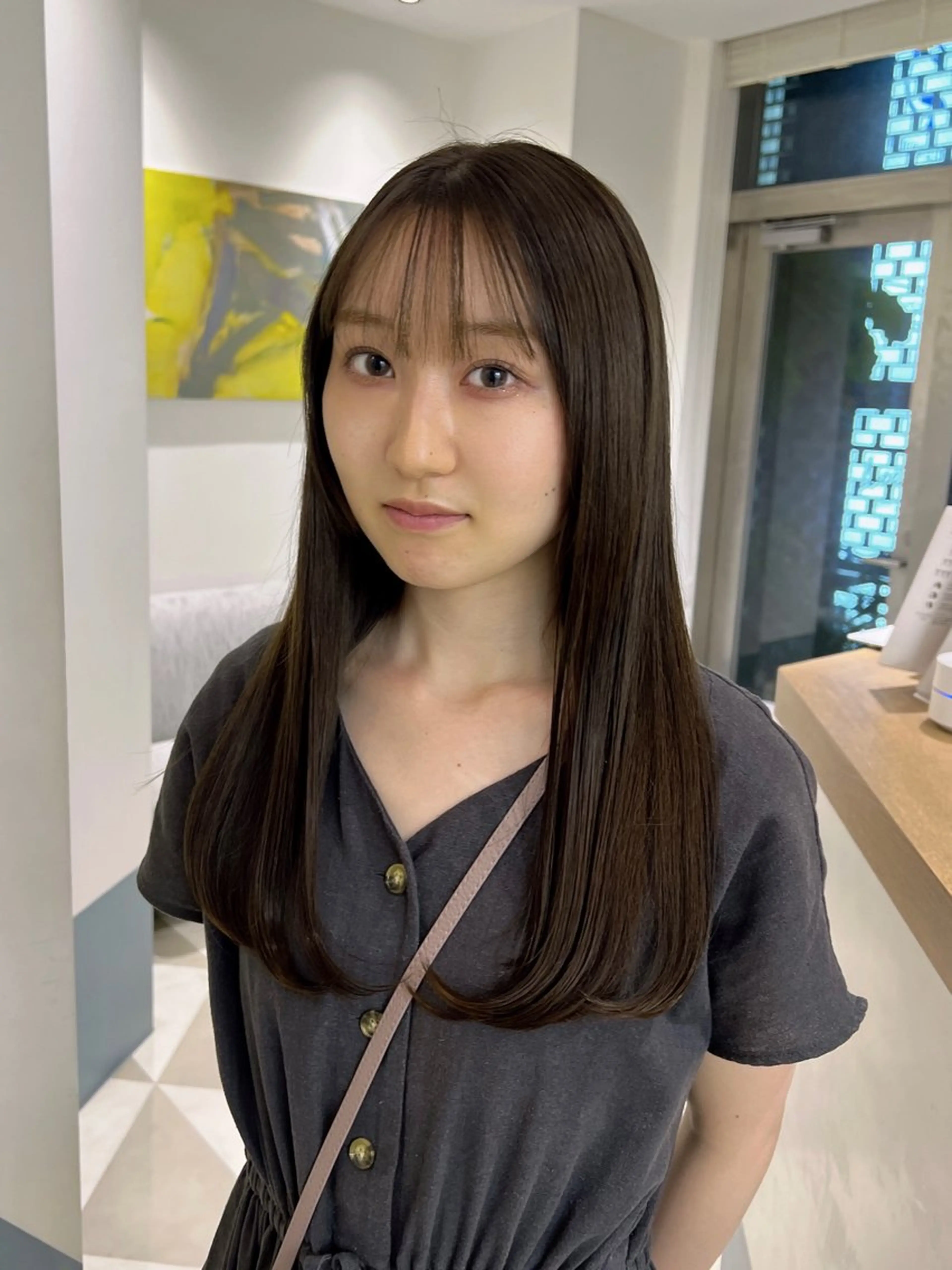 セミロング ヘアカラー トリートメント L'EANE THE TOKYO所属・ロングカット無料｜ 青山 ｜髪質改善のヘアスタイル