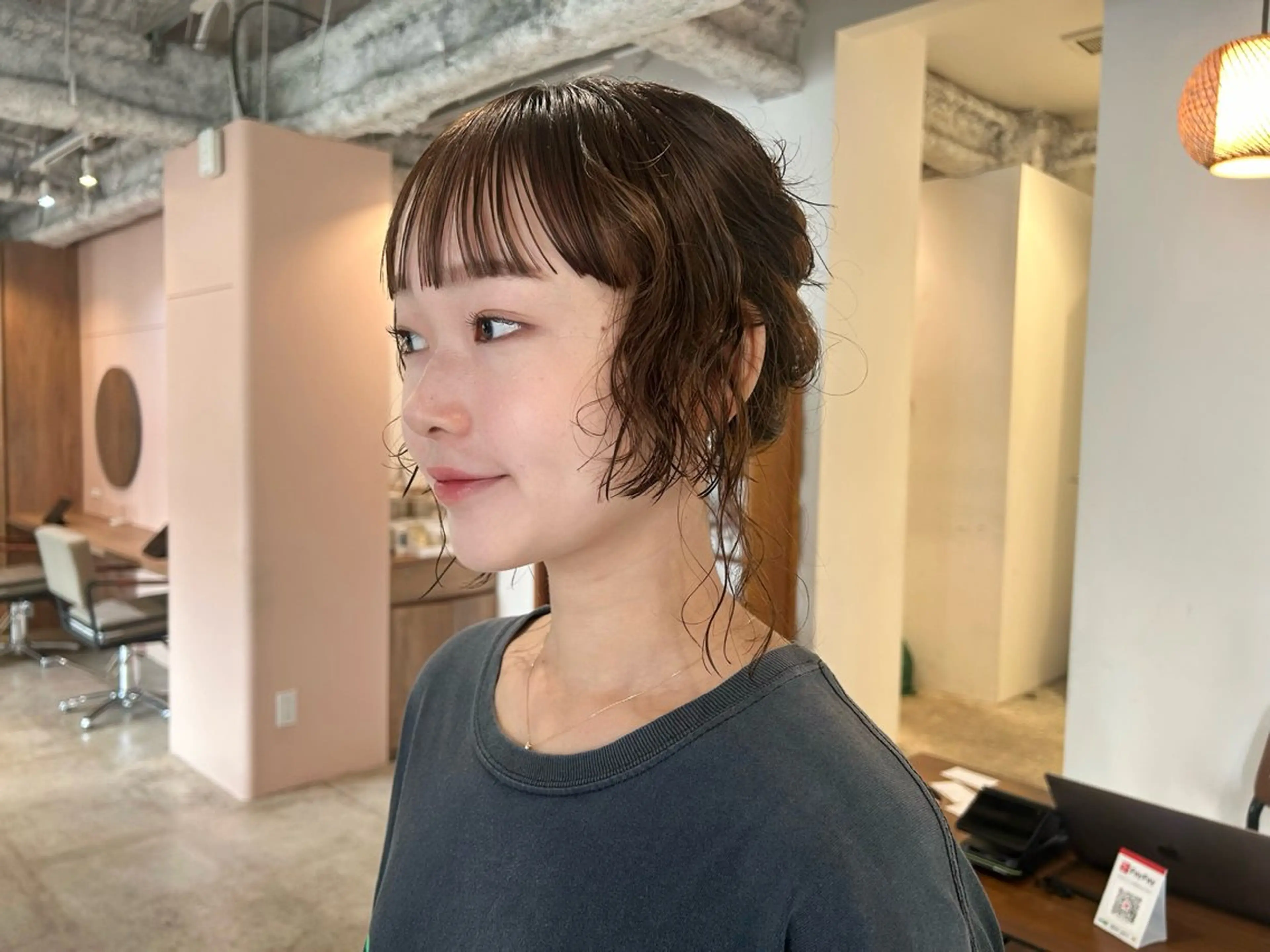 ミディアム カラー パーマ ヘアアレンジ グレージュ カット ヘアカラー 🎀suzuna 透明感colorのヘアスタイル