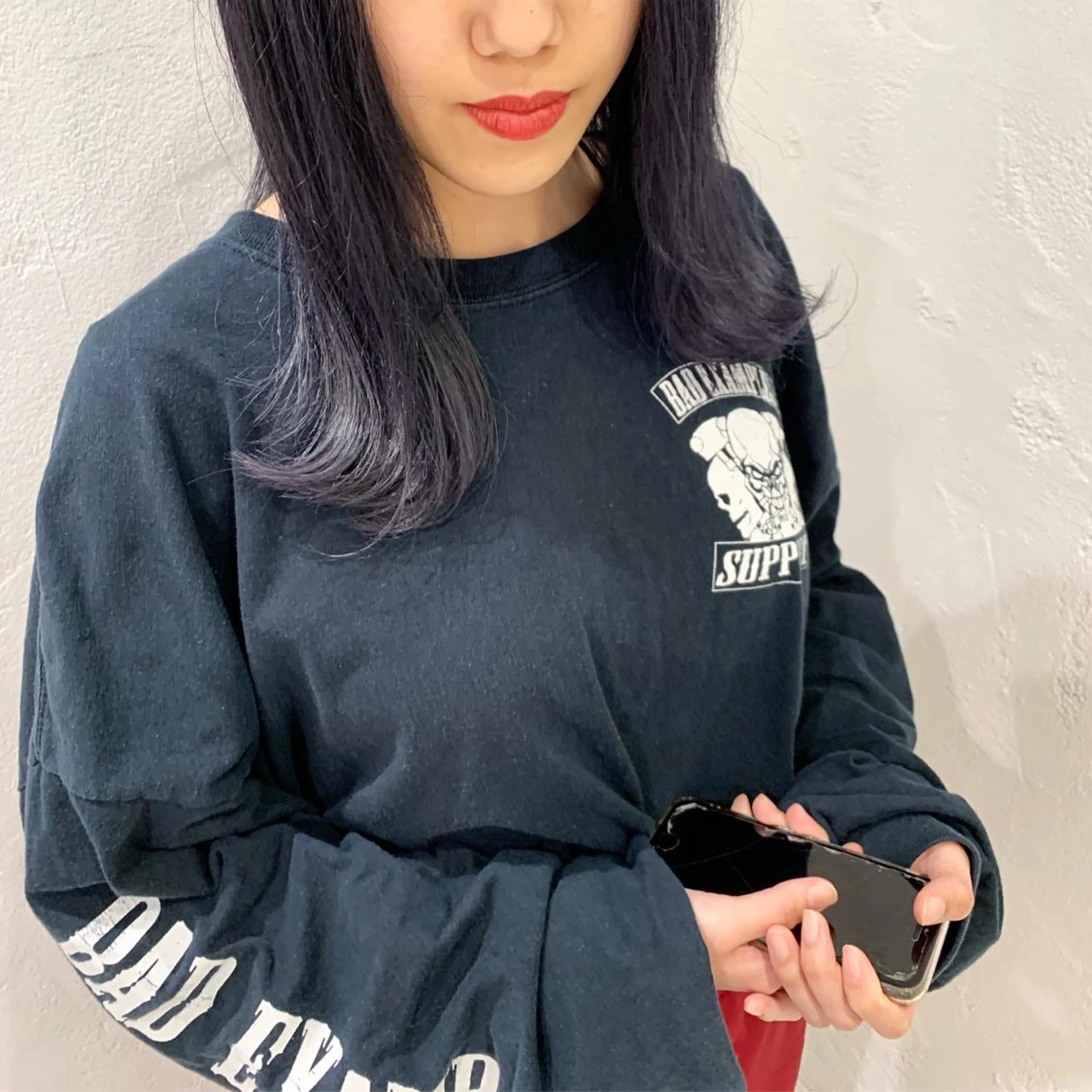 セミロング カラー ヘアアレンジ ハイトーンカラー ネイビーカラー 🫧透明感カラー/ ボブ/小笠原汐海🪽のヘアスタイル