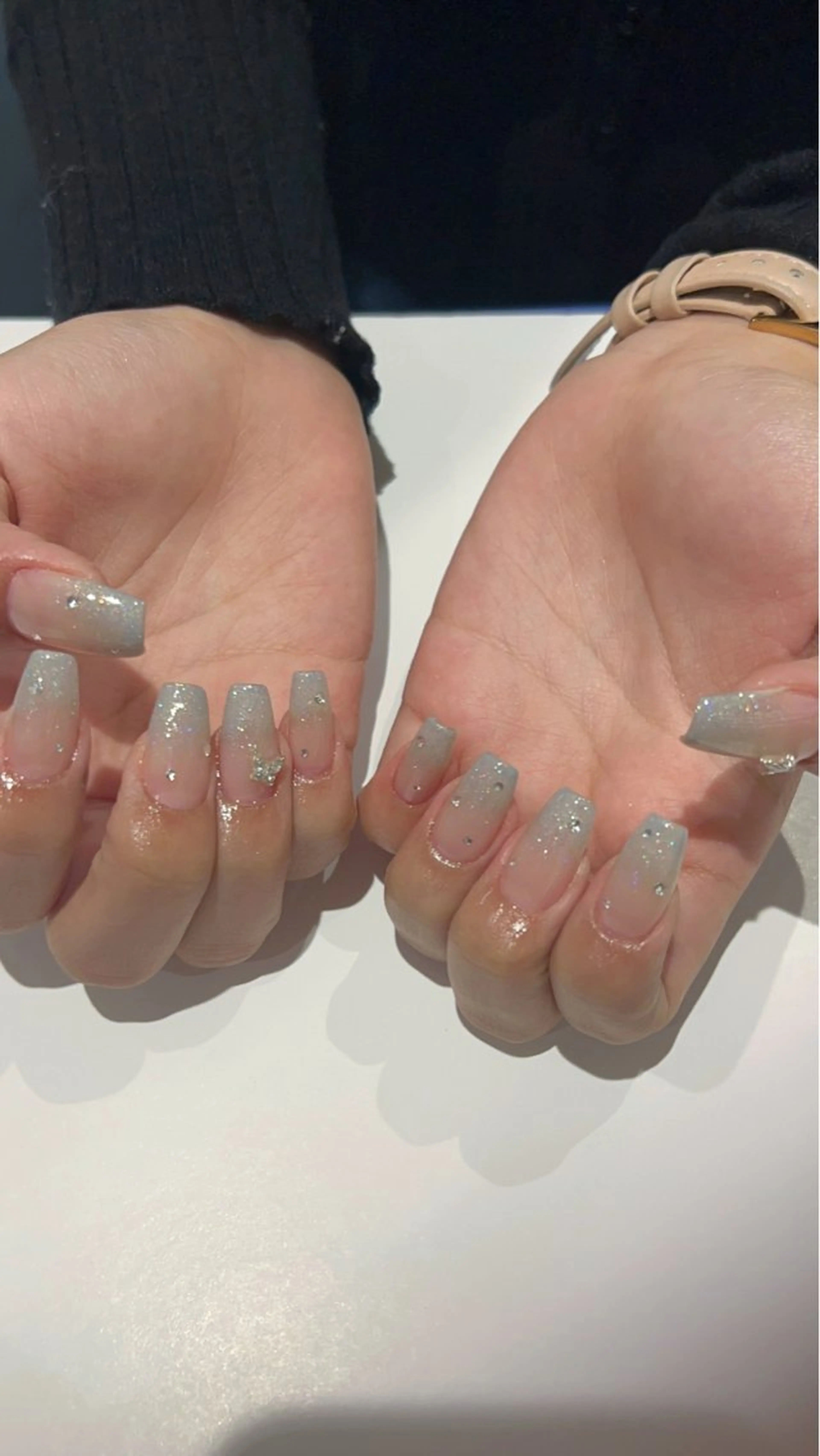 ネイル ラメ(グリッター) ラメグラデーション plume. noaのネイルデザイン