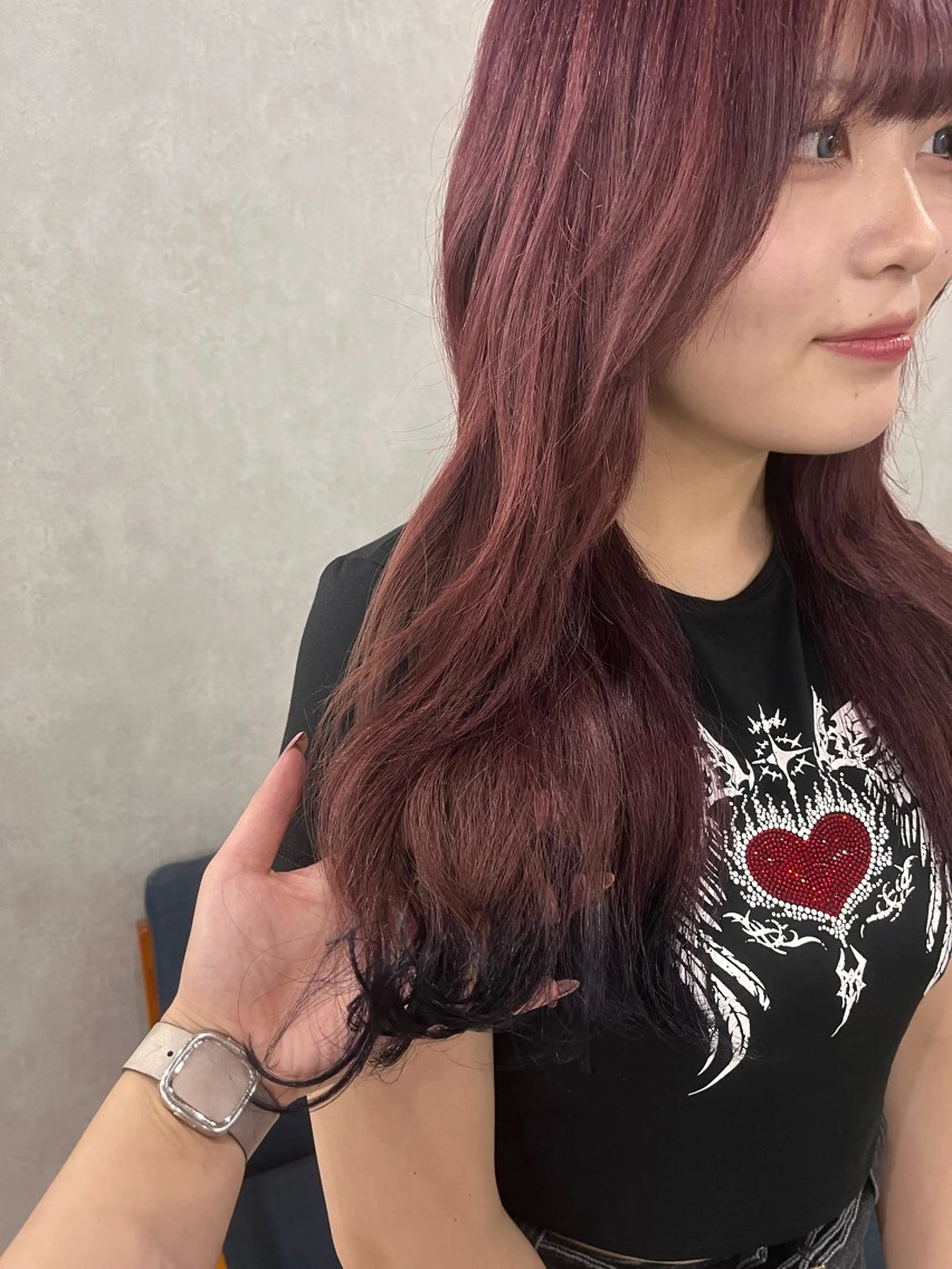 ロング カラー ヘアアレンジ デザインカラー 梅田トレンドレイヤー RISA🎀💕のヘアスタイル