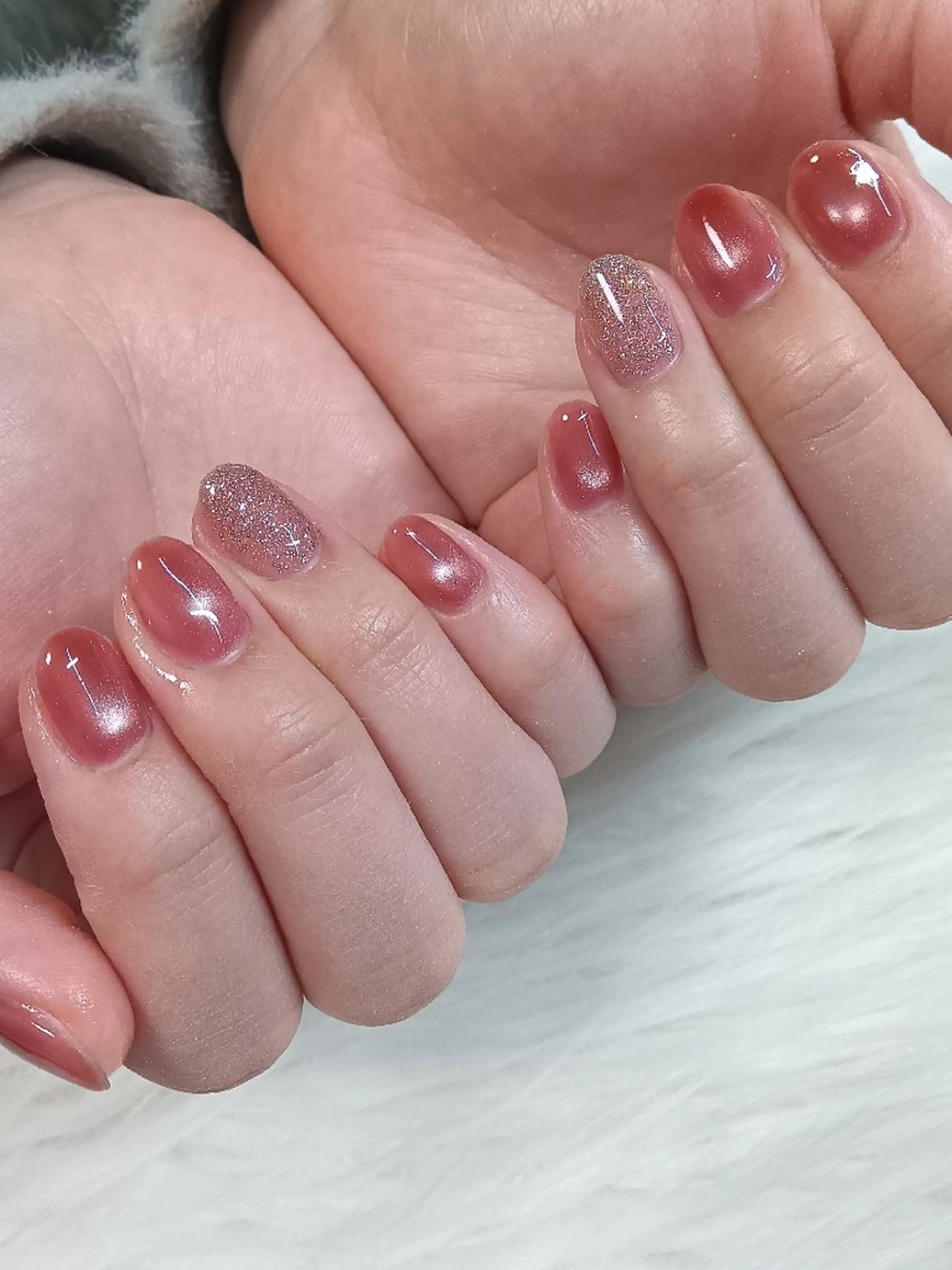 ネイル マグネットネイル ミラーネイル ワンカラーネイル Chipi Nodokaのネイルデザイン