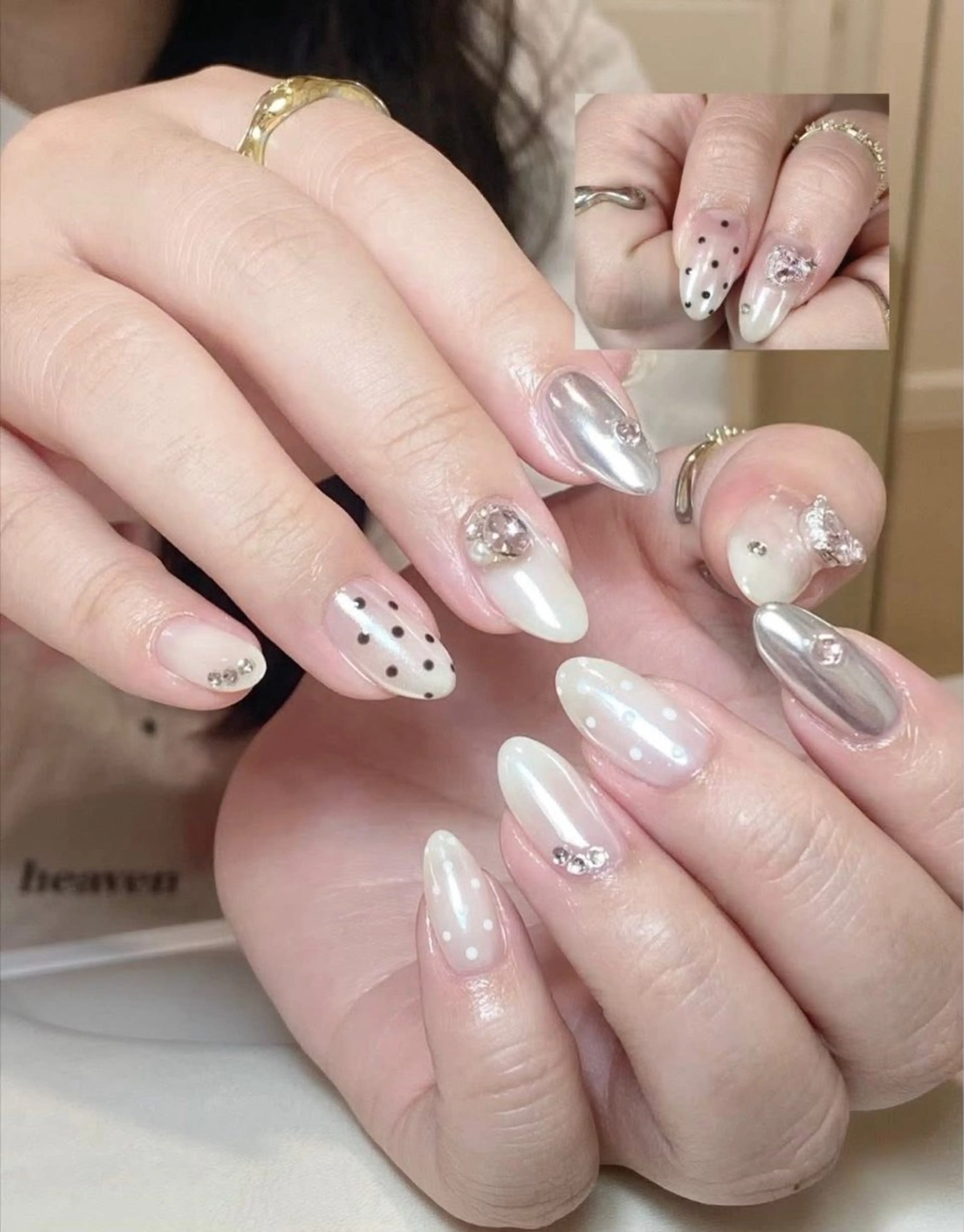 ネイル チークネイル フレンチネイル グラデーション 韓国ネイル マグネットネイル ハンドネイル Heng688 へンのネイルデザイン