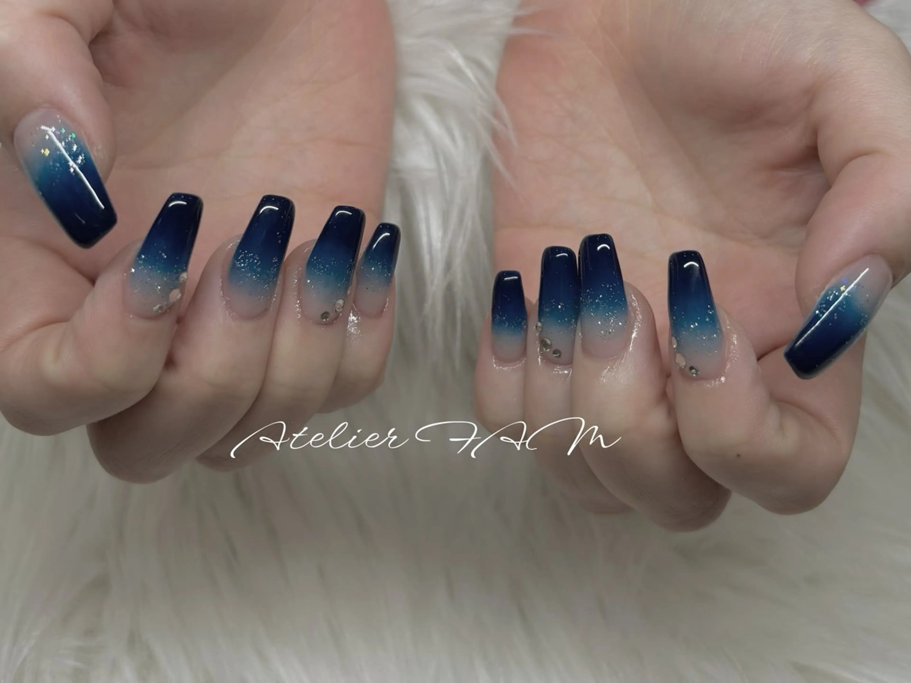 セミロング ハンドネイル nail&eyelashsalon atelier fam上本町店所属・アトリエ FAMのネイルデザイン