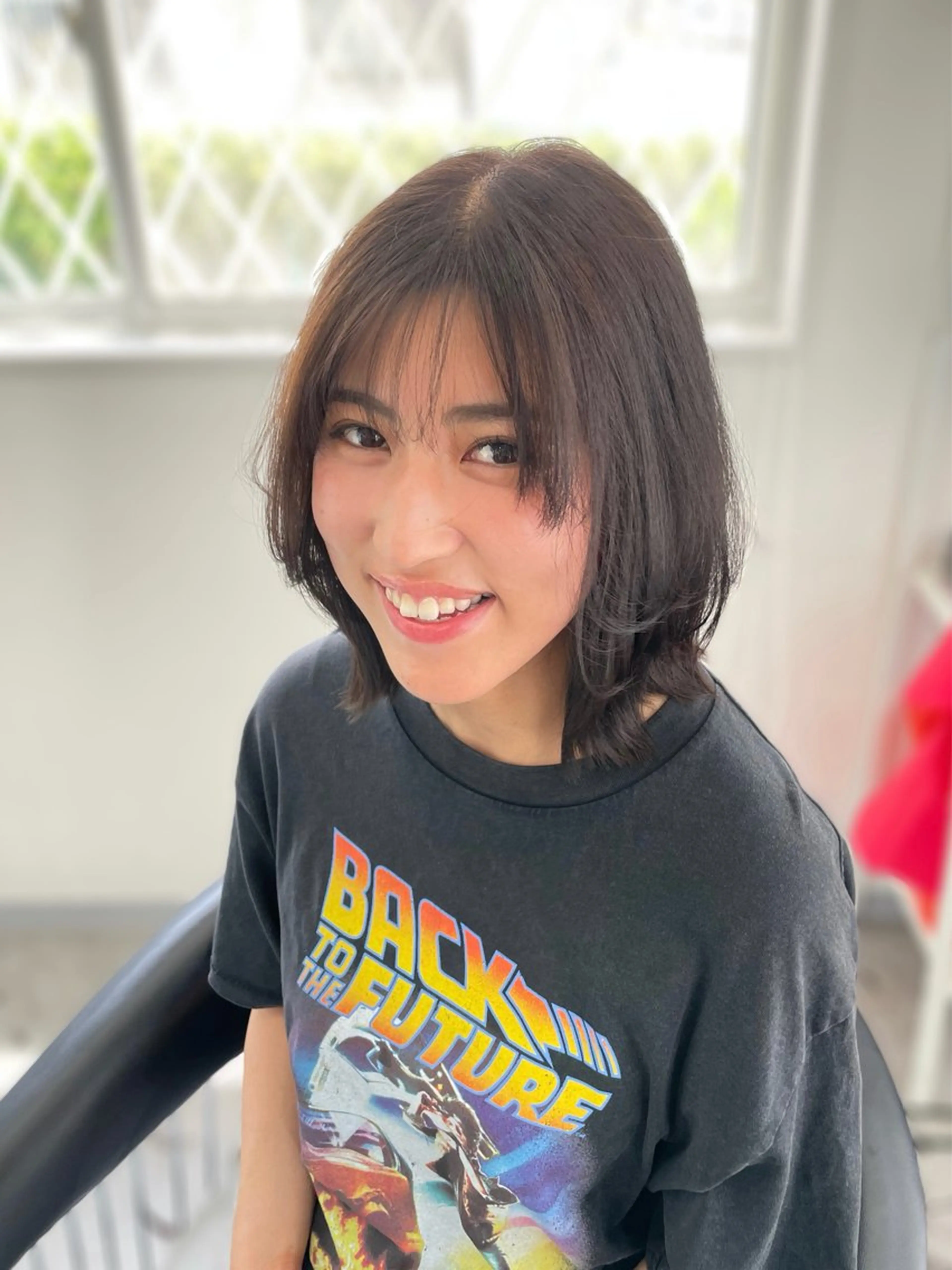 ミディアム カラー ボブ くびれヘア レイヤーカット 小顔カット 外ハネヘア カット ARARE HAIR みゆきのヘアスタイル