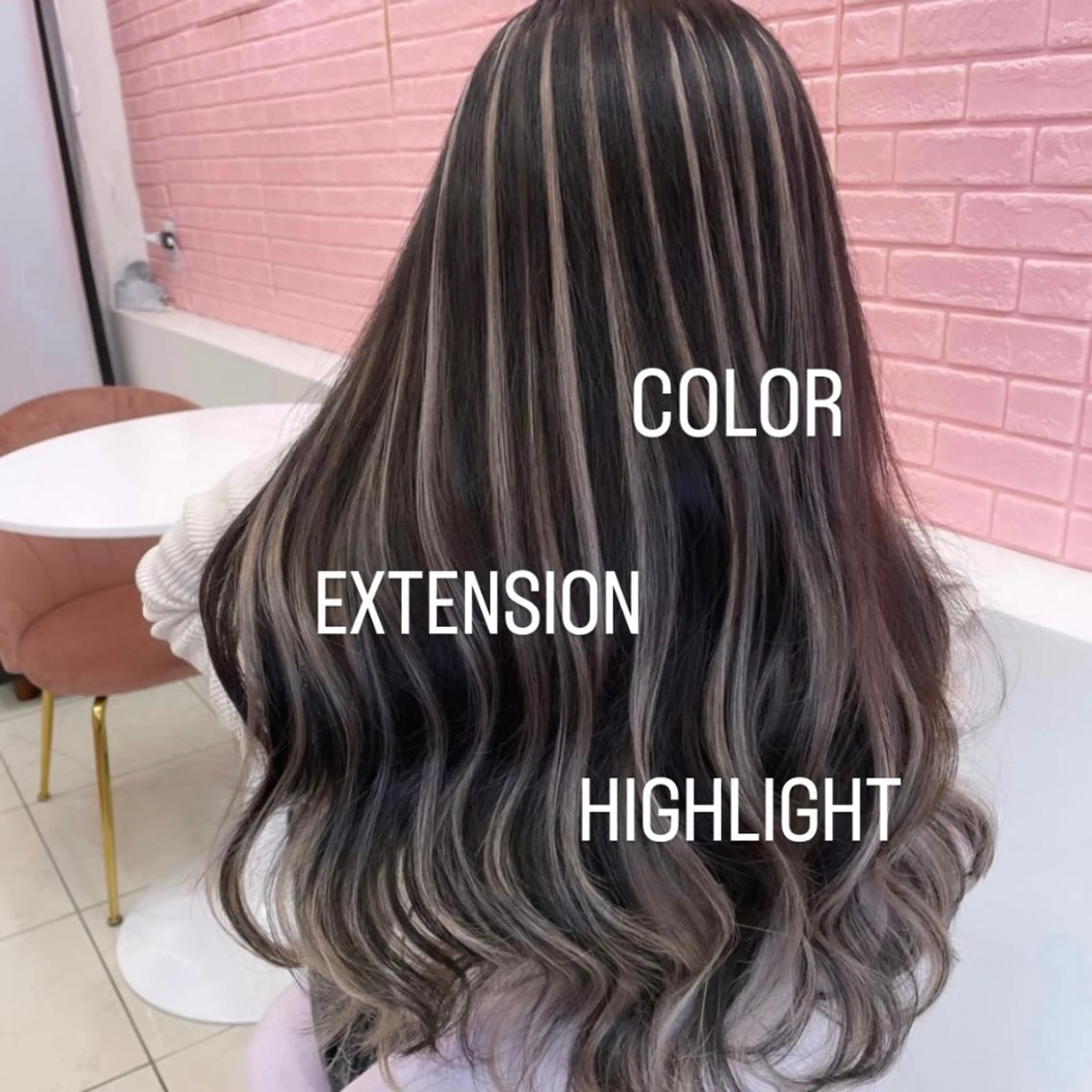 ロング カラー ヘアカラー エクステ エクステ🩵ブリーチ 韓国ヘア🩵KAEのヘアスタイル