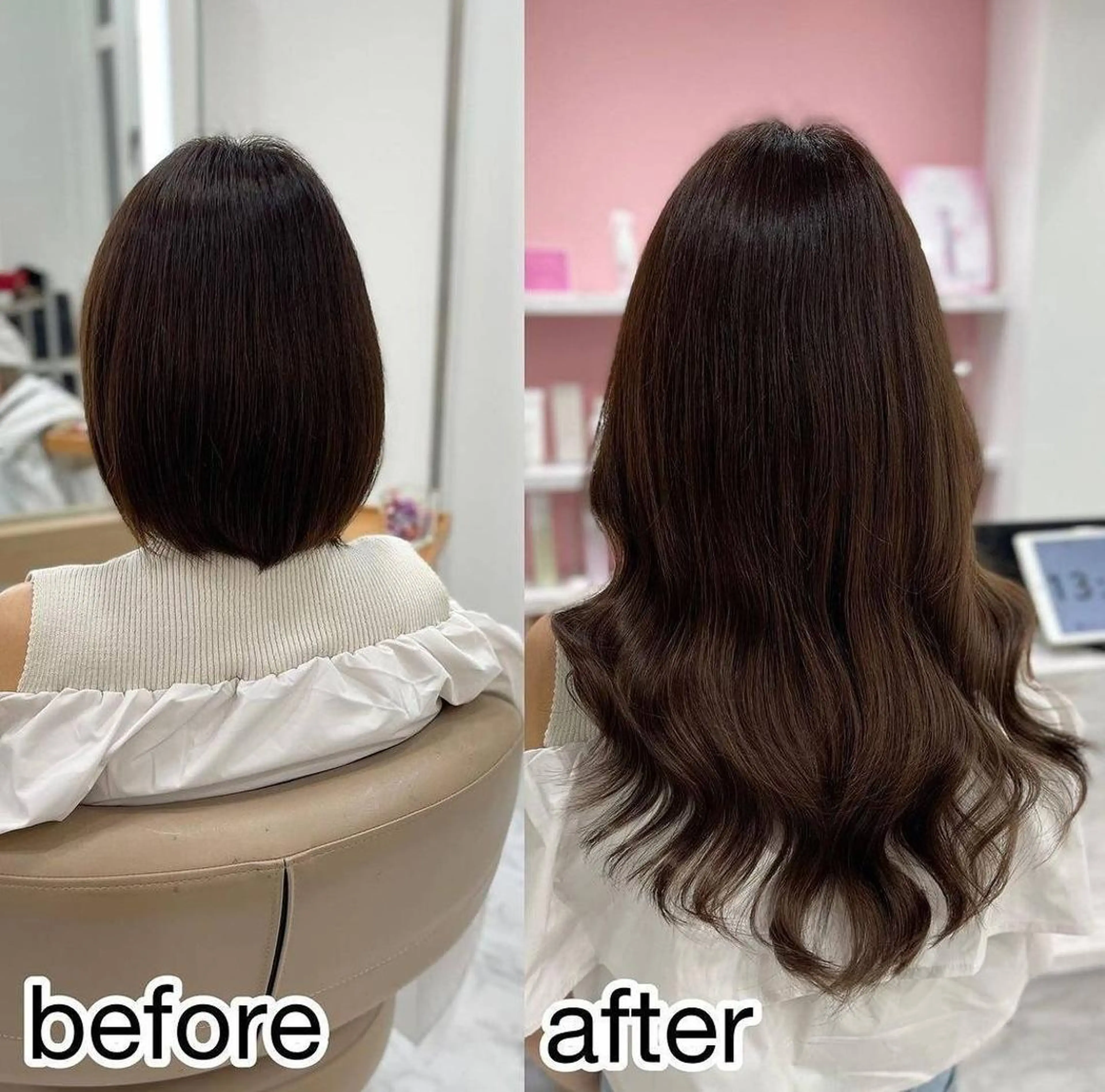 セミロング 💎地域最安値💎 エクステ専門店🎀のヘアスタイル