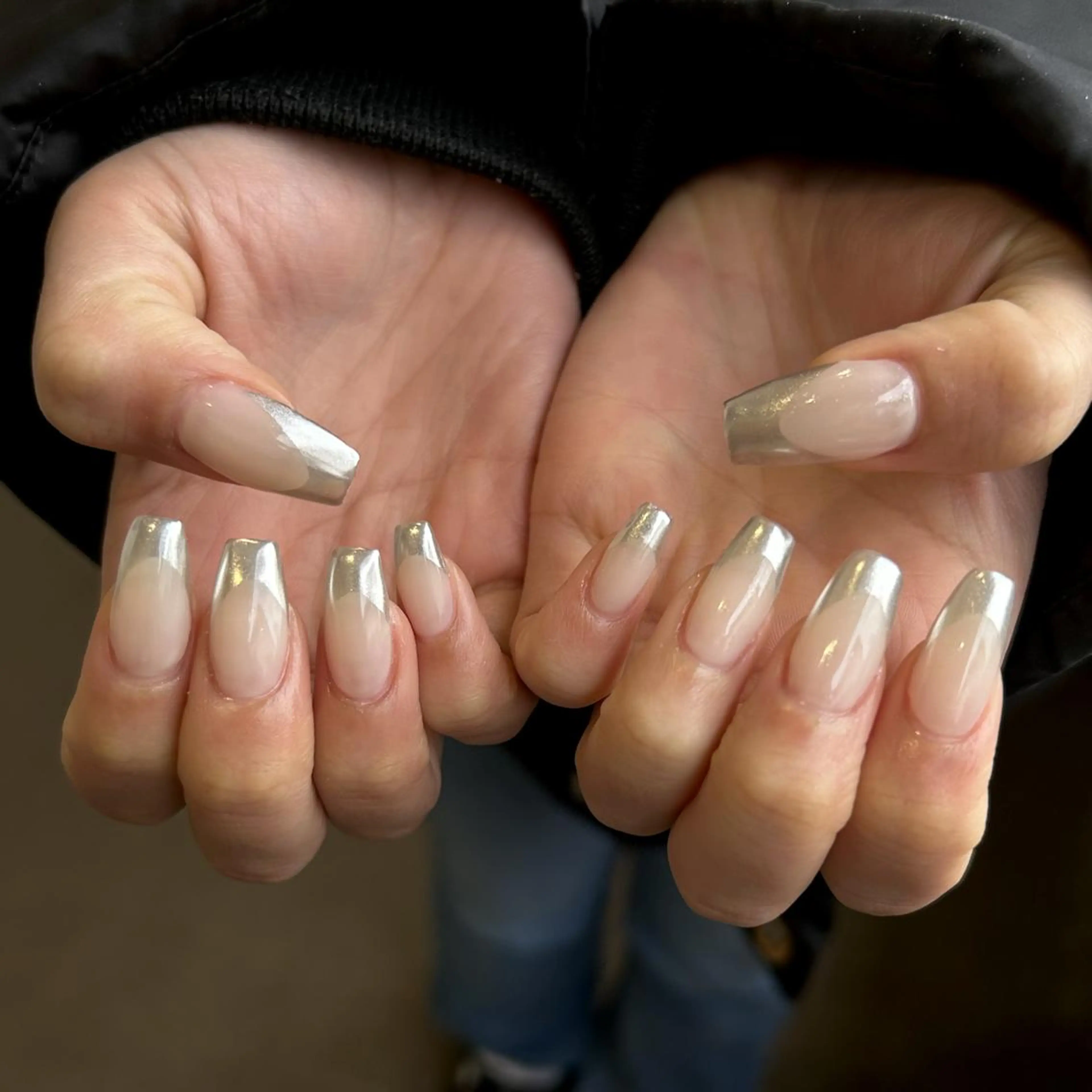 ネイル フレンチネイル ミラーネイル Ray. Maayaのネイルデザイン